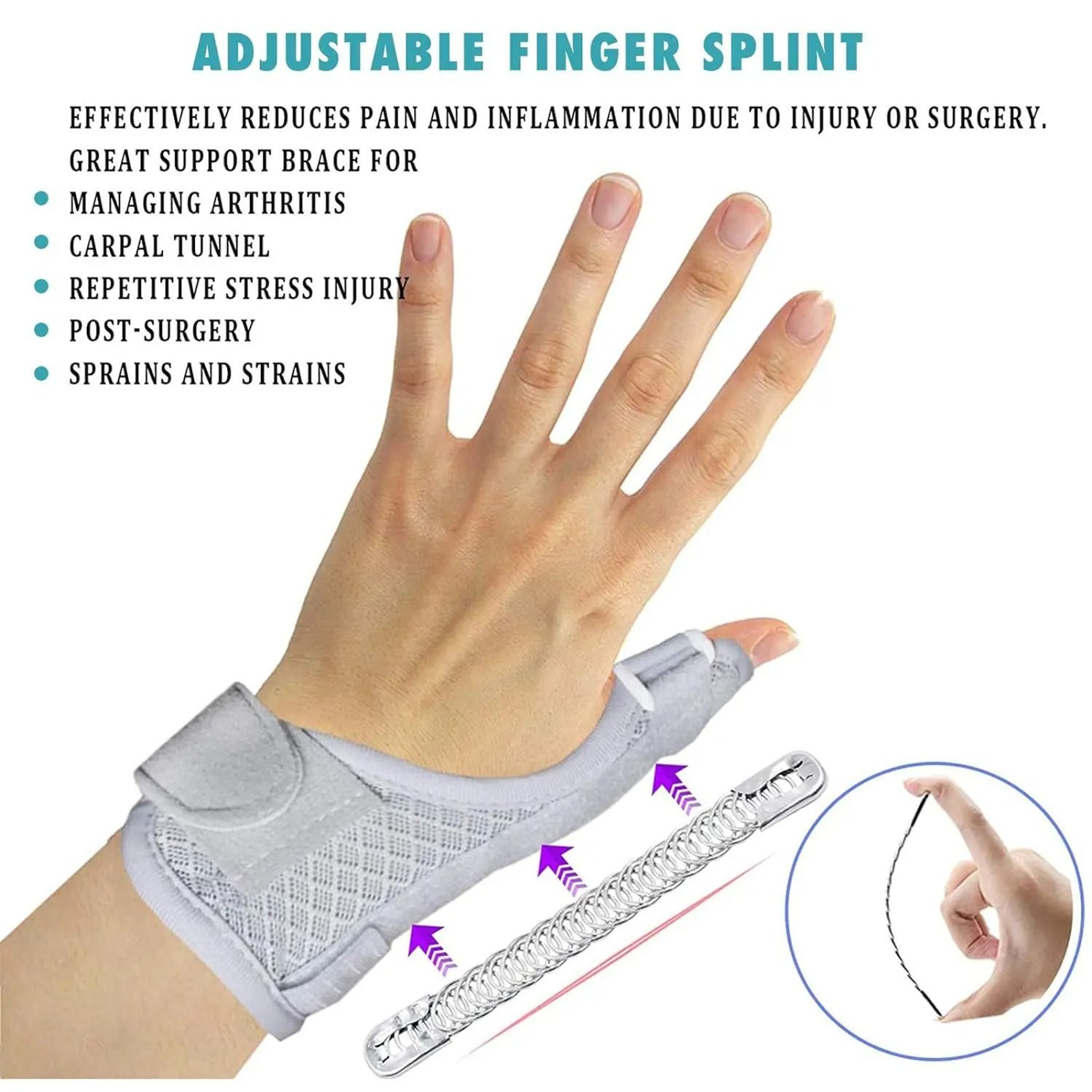 Adjustable Thumb Splint Brace And Wrist Stabilizer 5