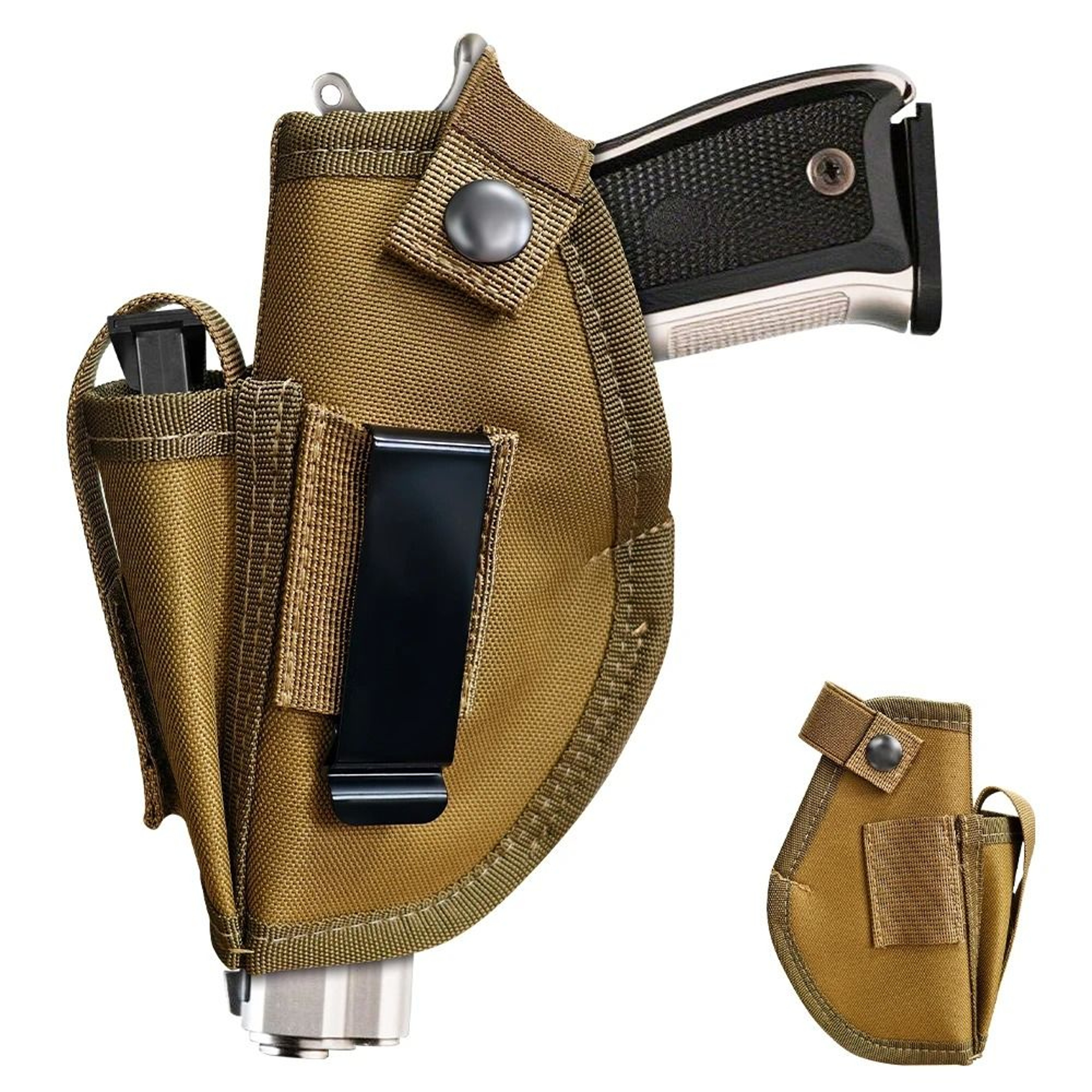 Ambidextrous Molle Tactical Pistol Holster With Magazine Pouch 3