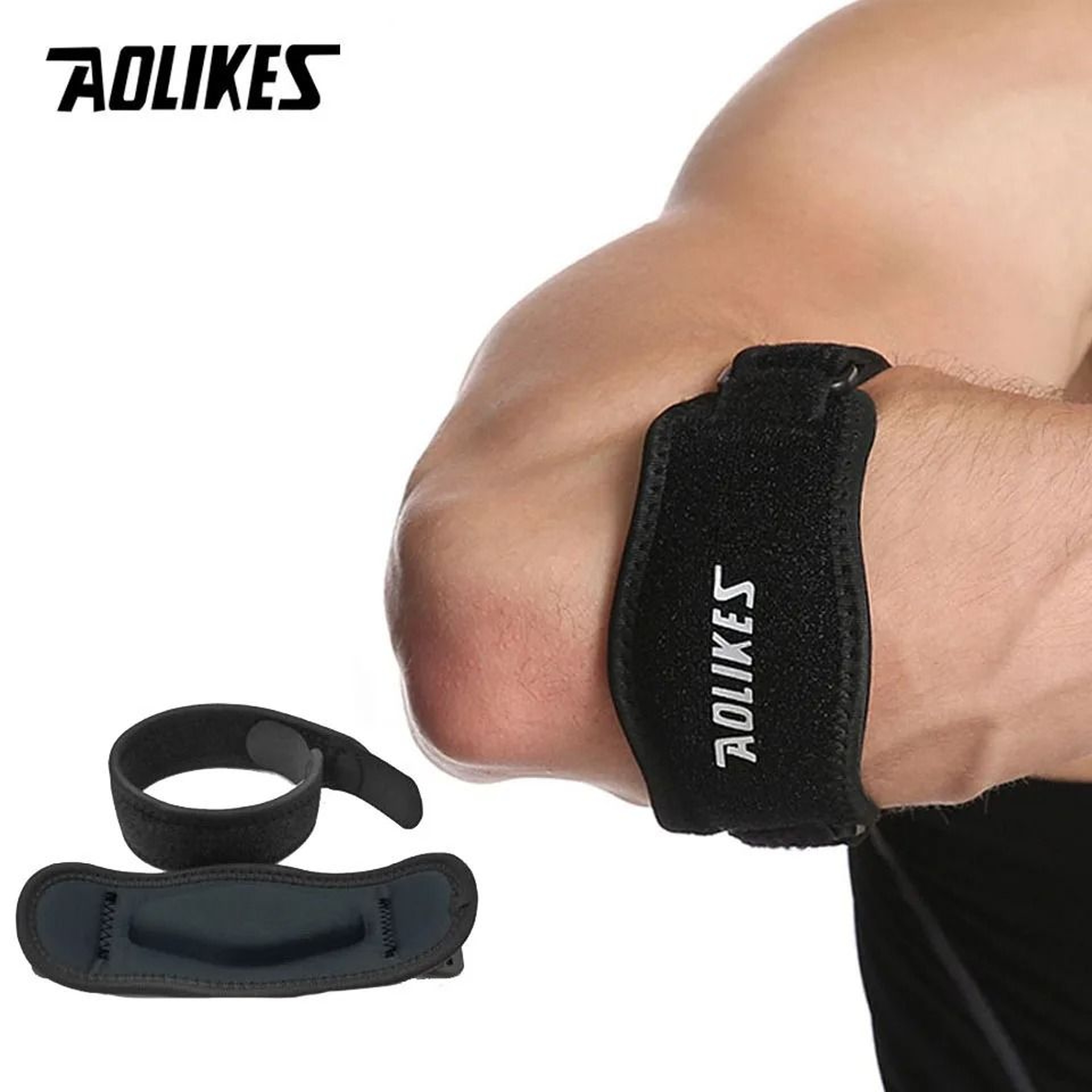 AOLIKES Adjustable Tennis Elbow Strap With Compression Pad For Golf Basketball And Sports 5