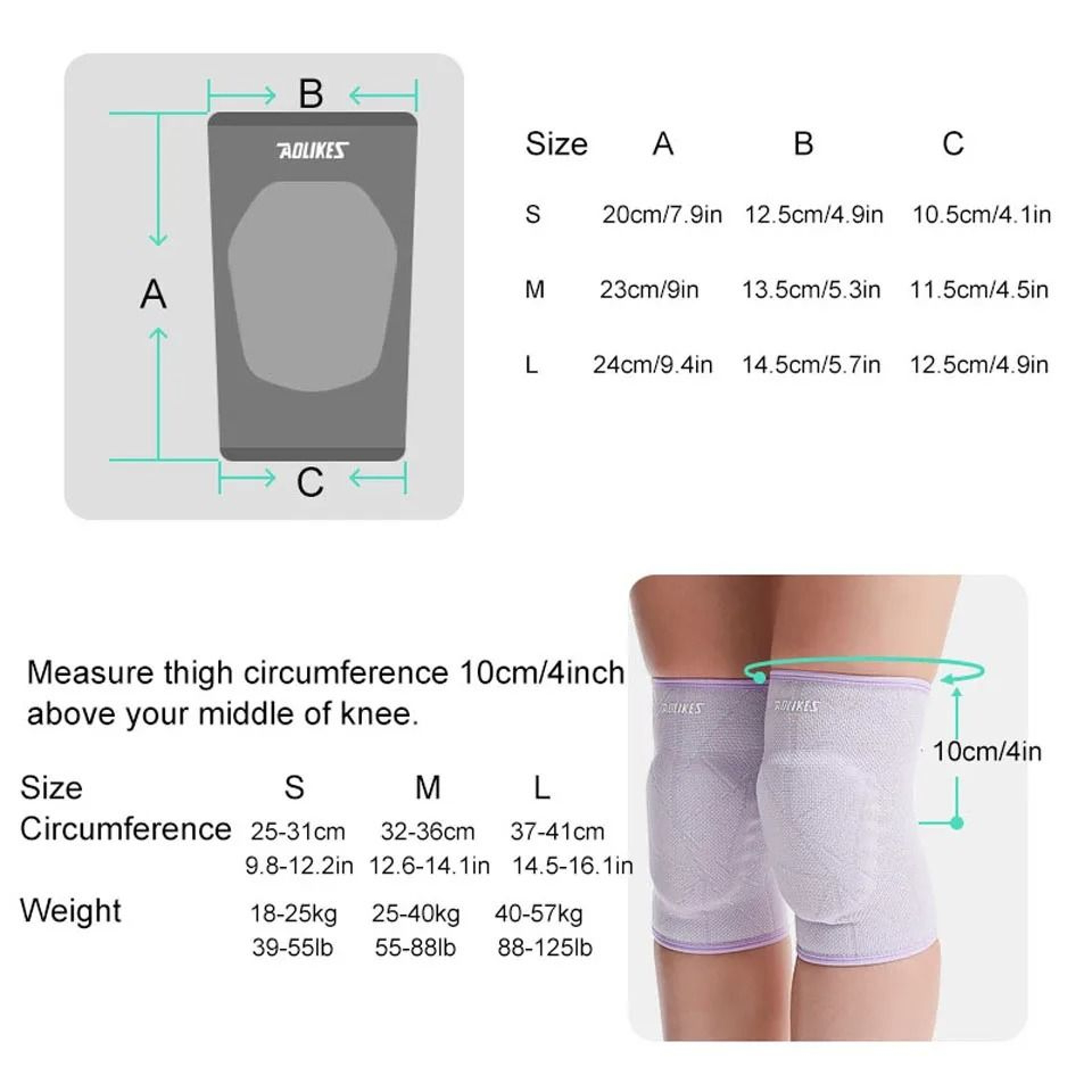AOLIKES Soft Breathable Volleyball Knee Pads For Kids Youth Adults Dance And Basketball 8