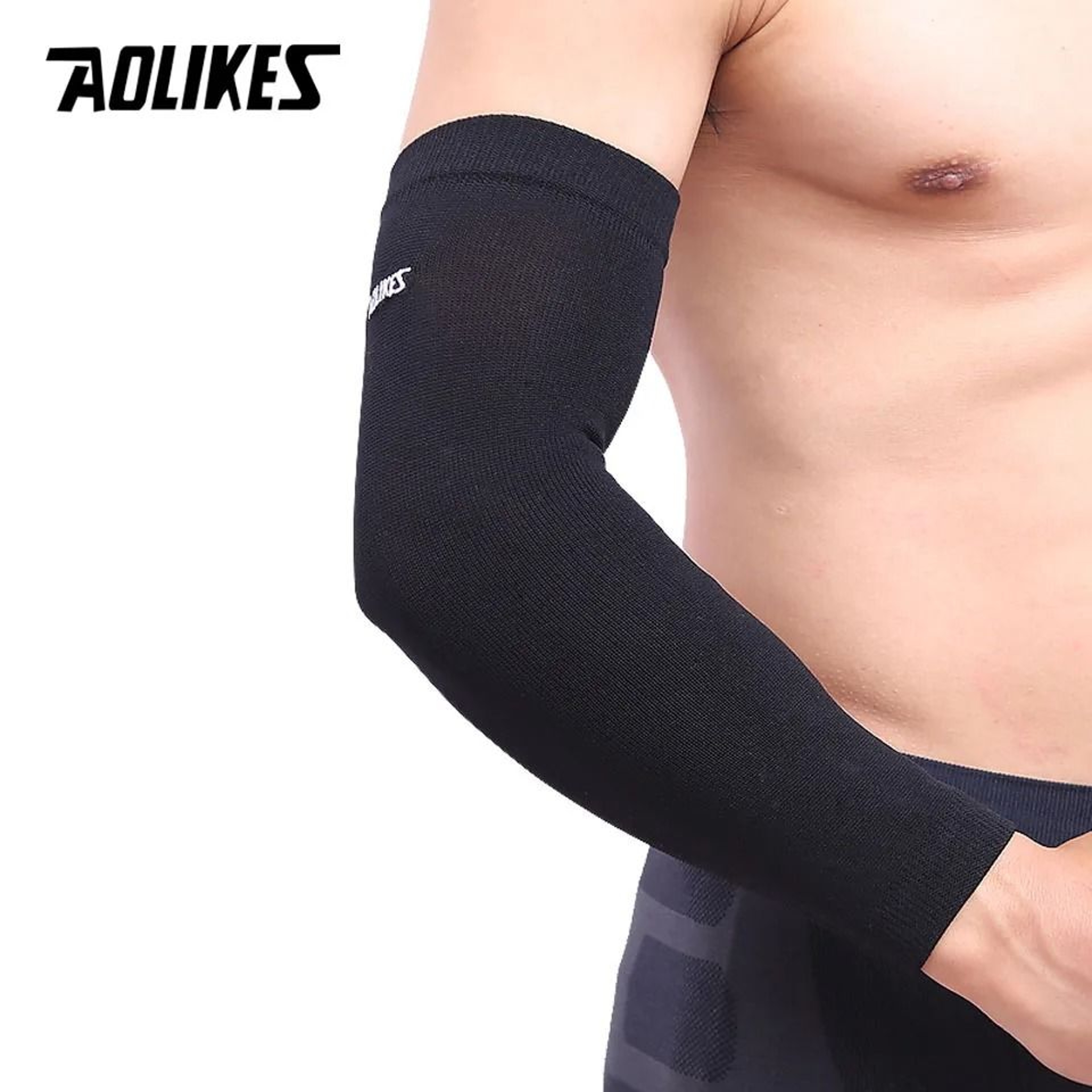 AOLIKES Elastic Compression Arm Sleeve For Basketball Tennis Volleyball And Outdoor Sports 1