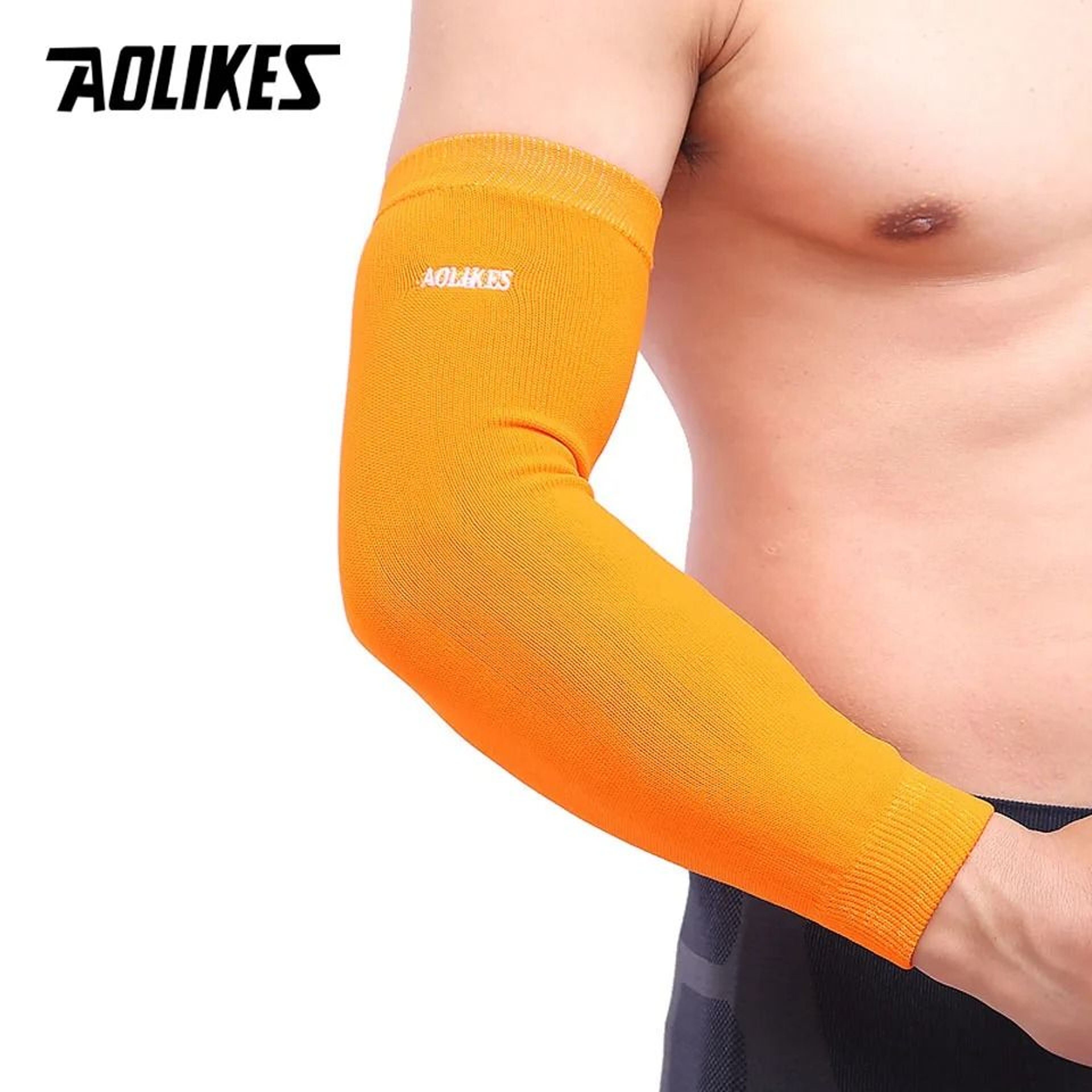 AOLIKES Elastic Compression Arm Sleeve For Basketball Tennis Volleyball And Outdoor Sports 5