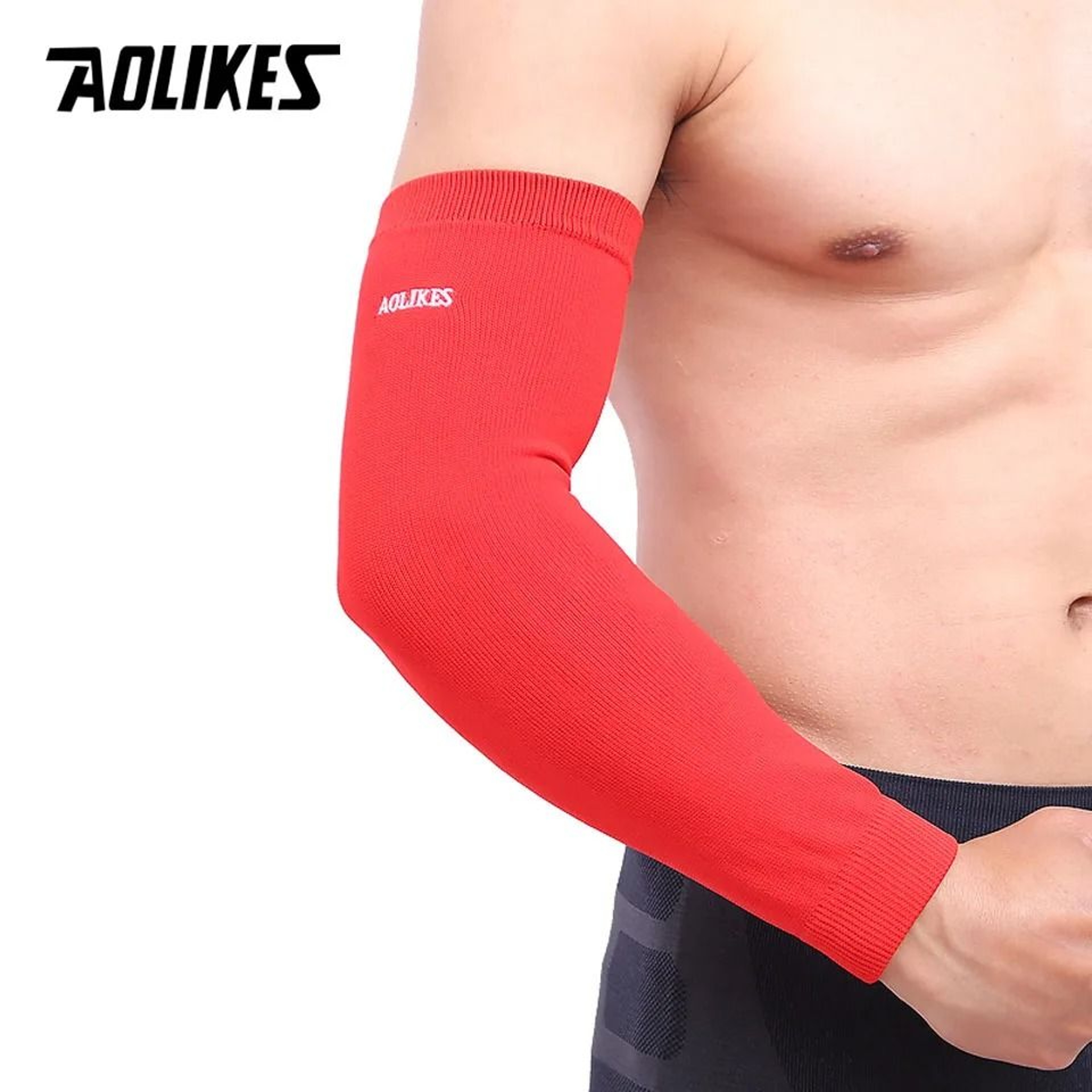 AOLIKES Elastic Compression Arm Sleeve For Basketball Tennis Volleyball And Outdoor Sports 7