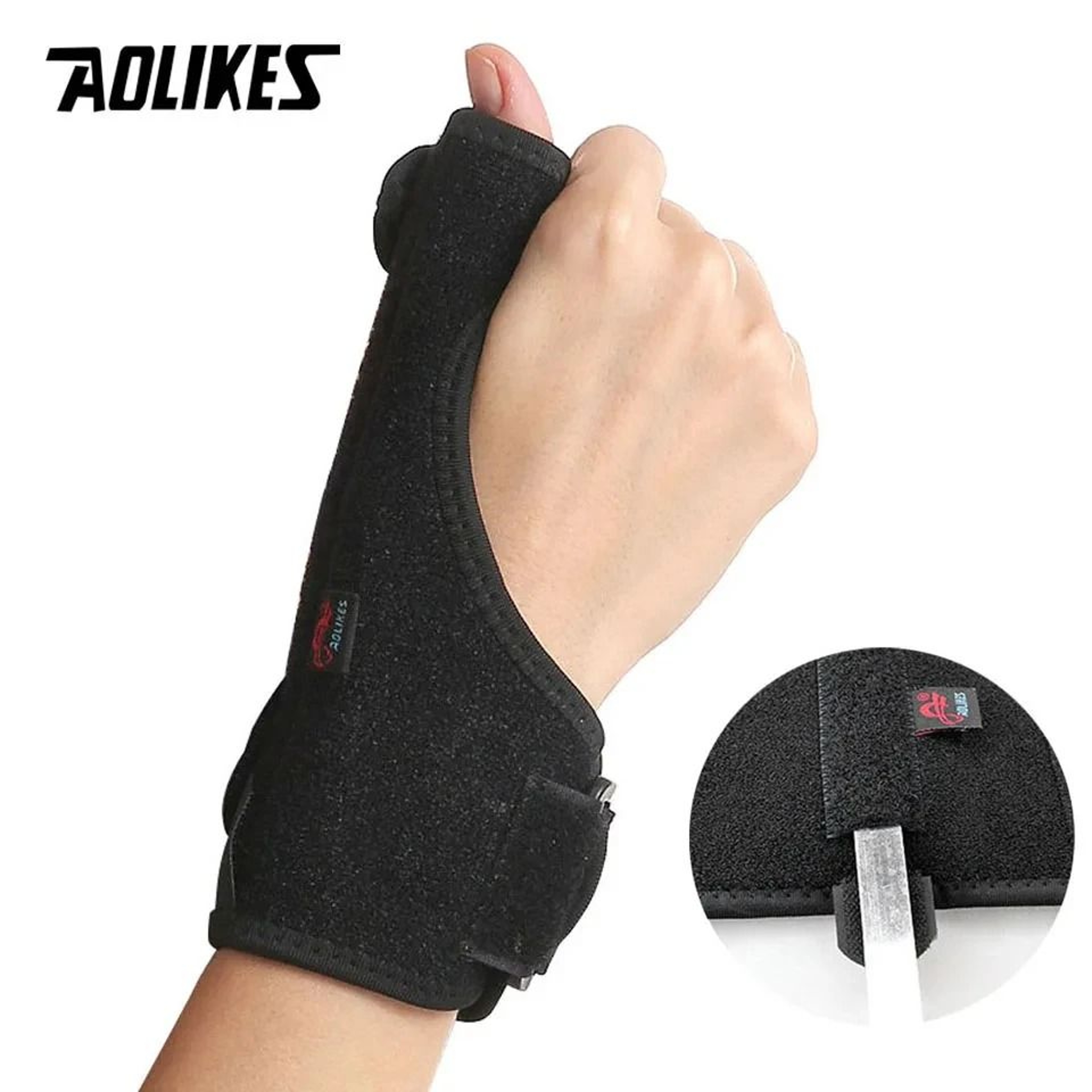 AOLIKES Adjustable Thumb Spica Wrist Brace With Splint For Daily Hand Support 3