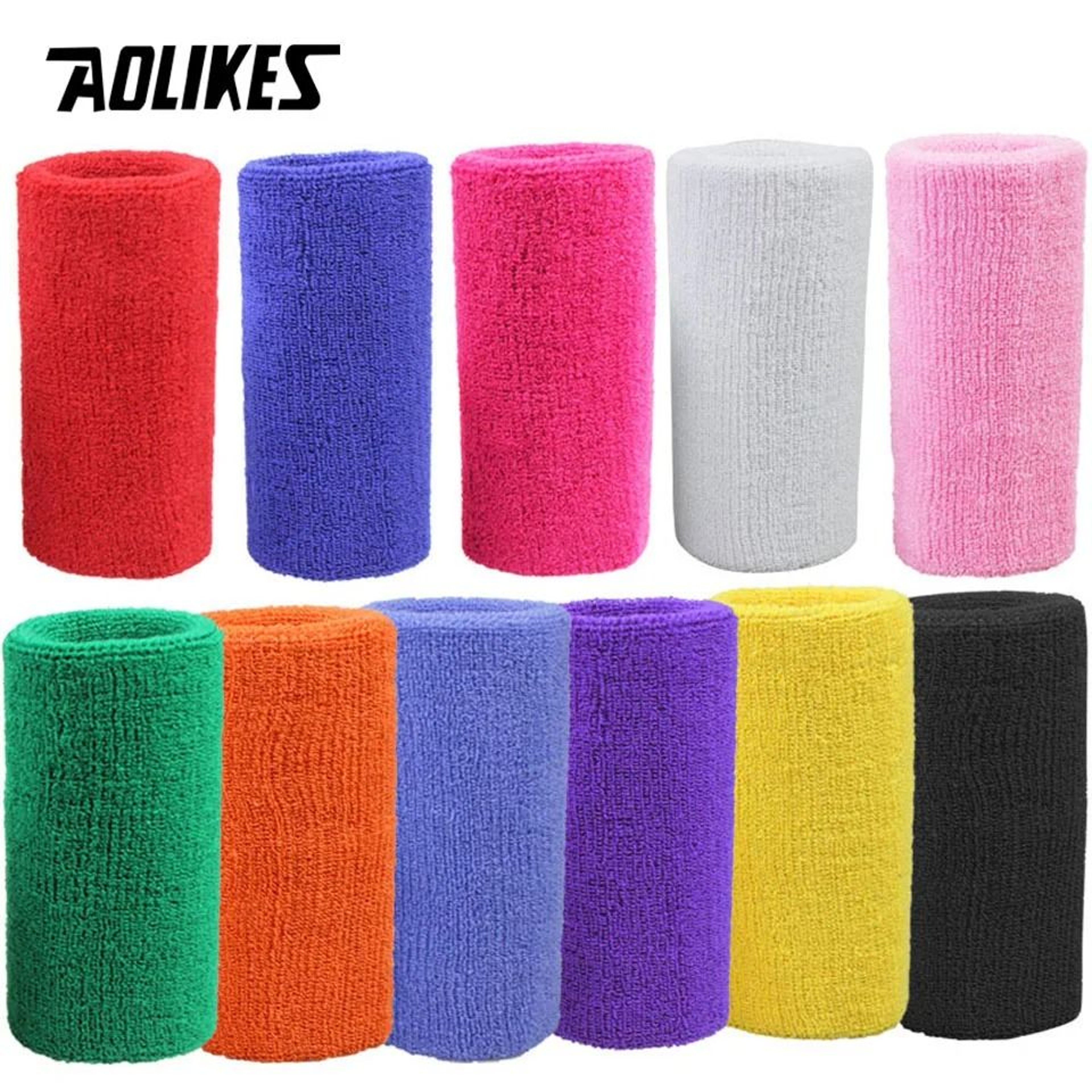 AOLIKES Absorbent Sports Wristband For Tennis Basketball Volleyball Gym And Fitness Training 15
