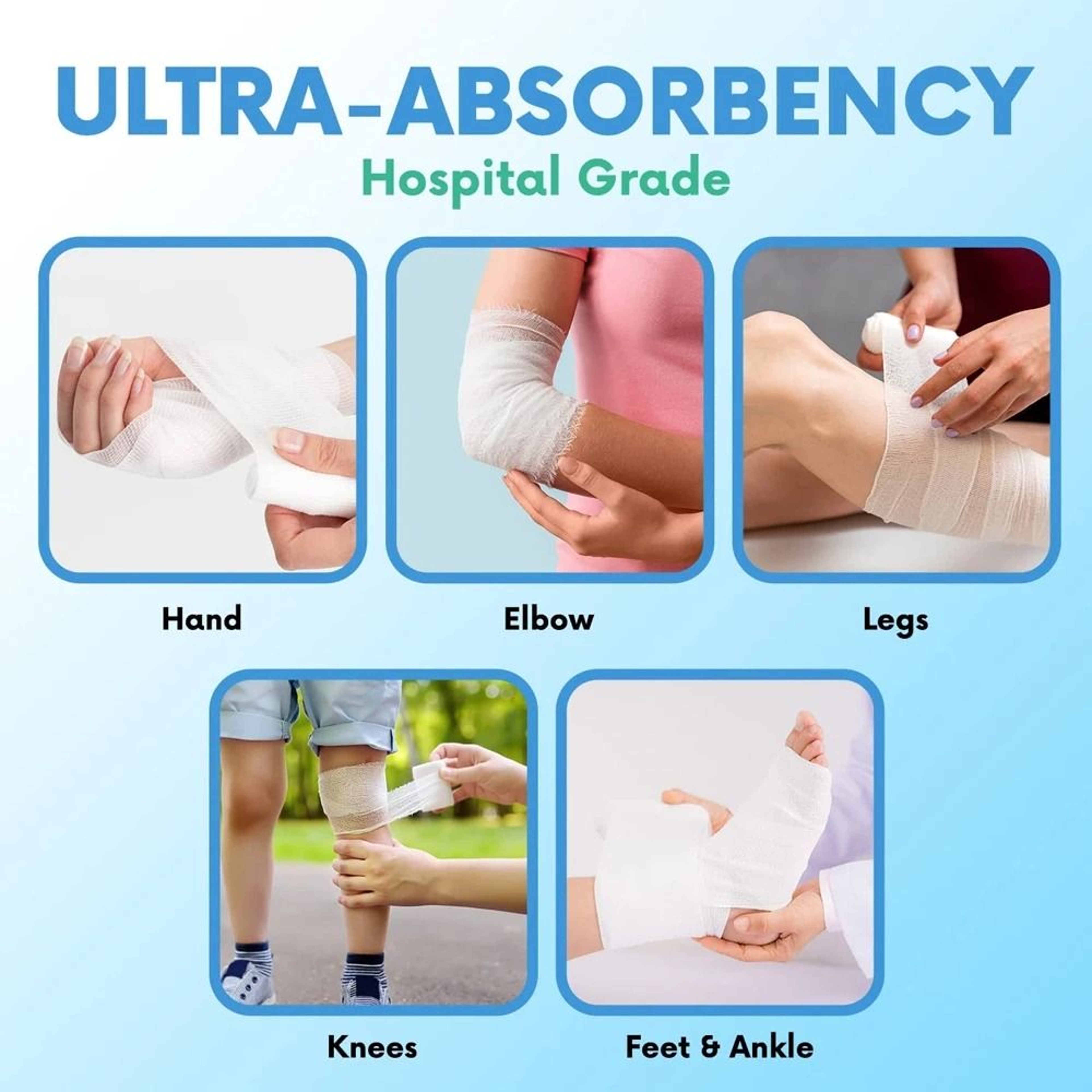 10 Roll Gauze Bandage Set With Medical Tape 9