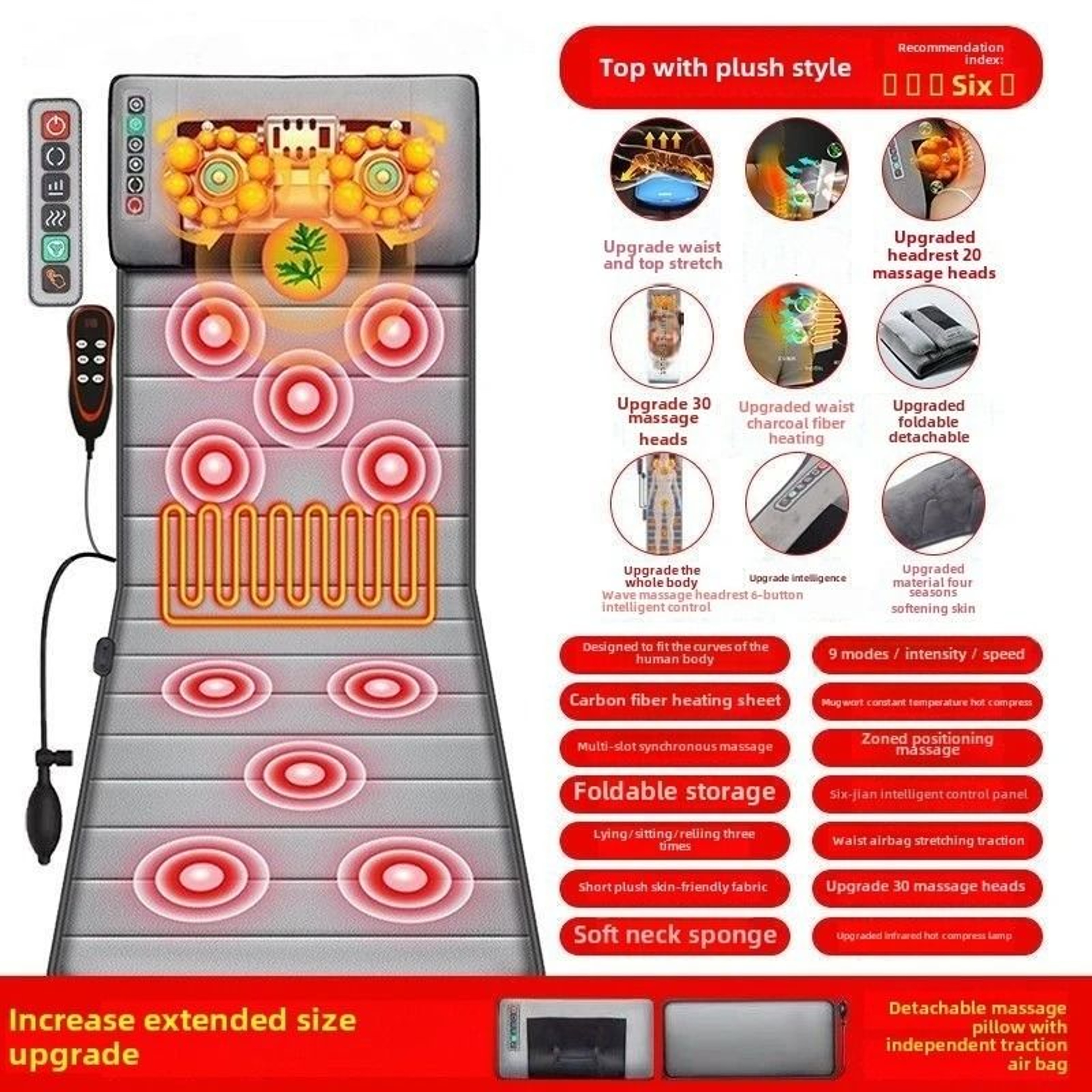 Full Body Lumbar Traction Massage Mat 1