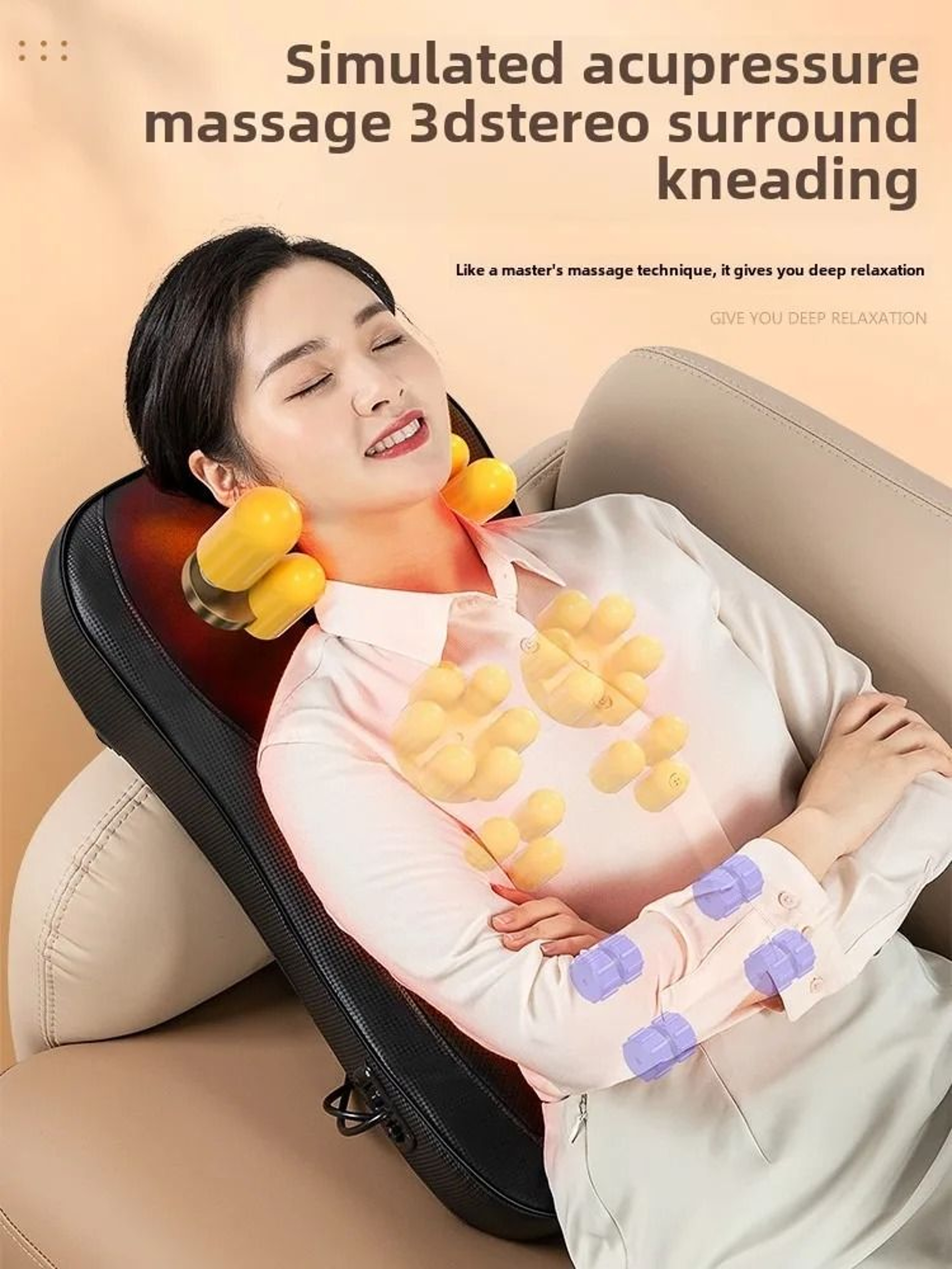 Full Body Rolling Massage Chair Pad With Remote Control 6
