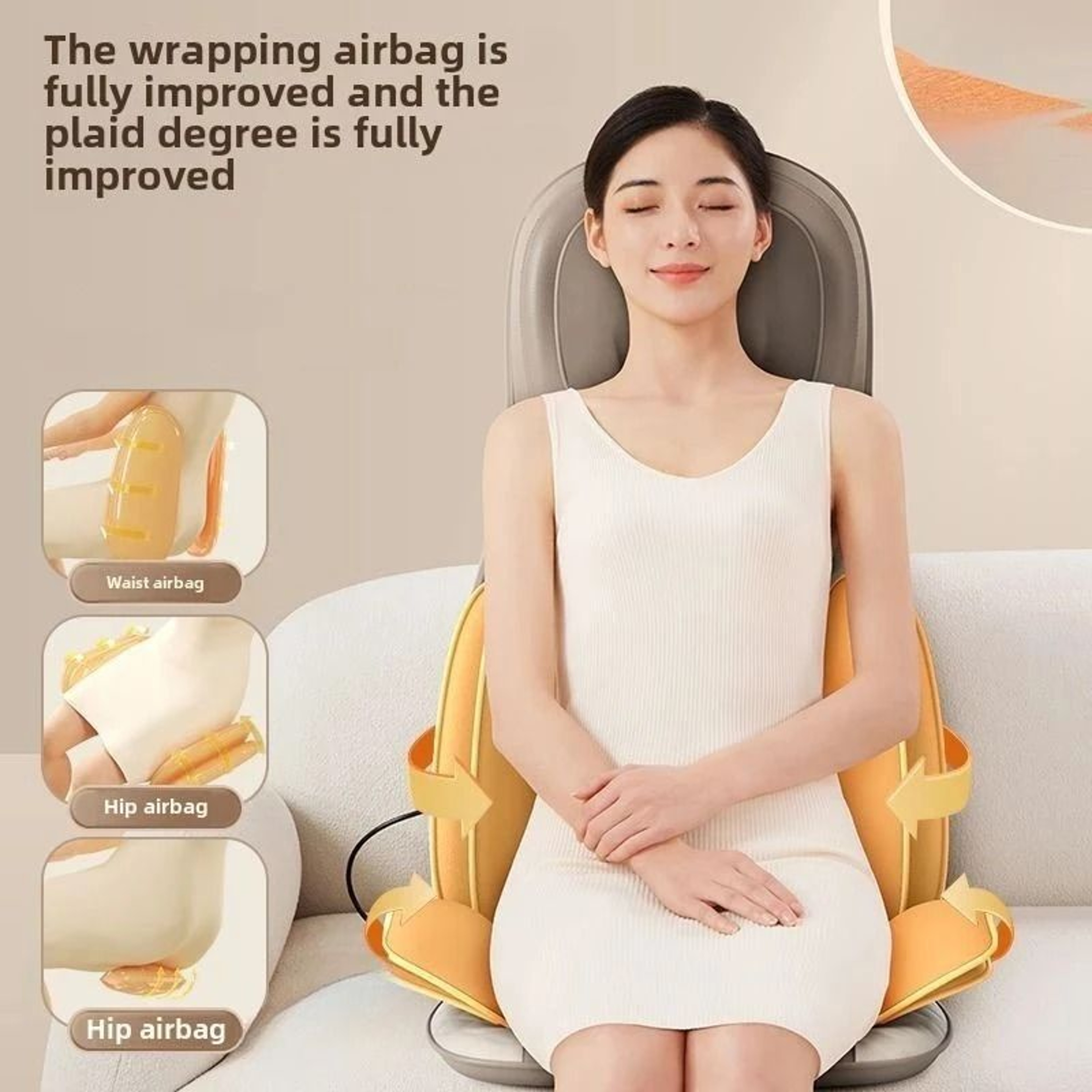 3D Heated Neck And Back Massage Cushion 6
