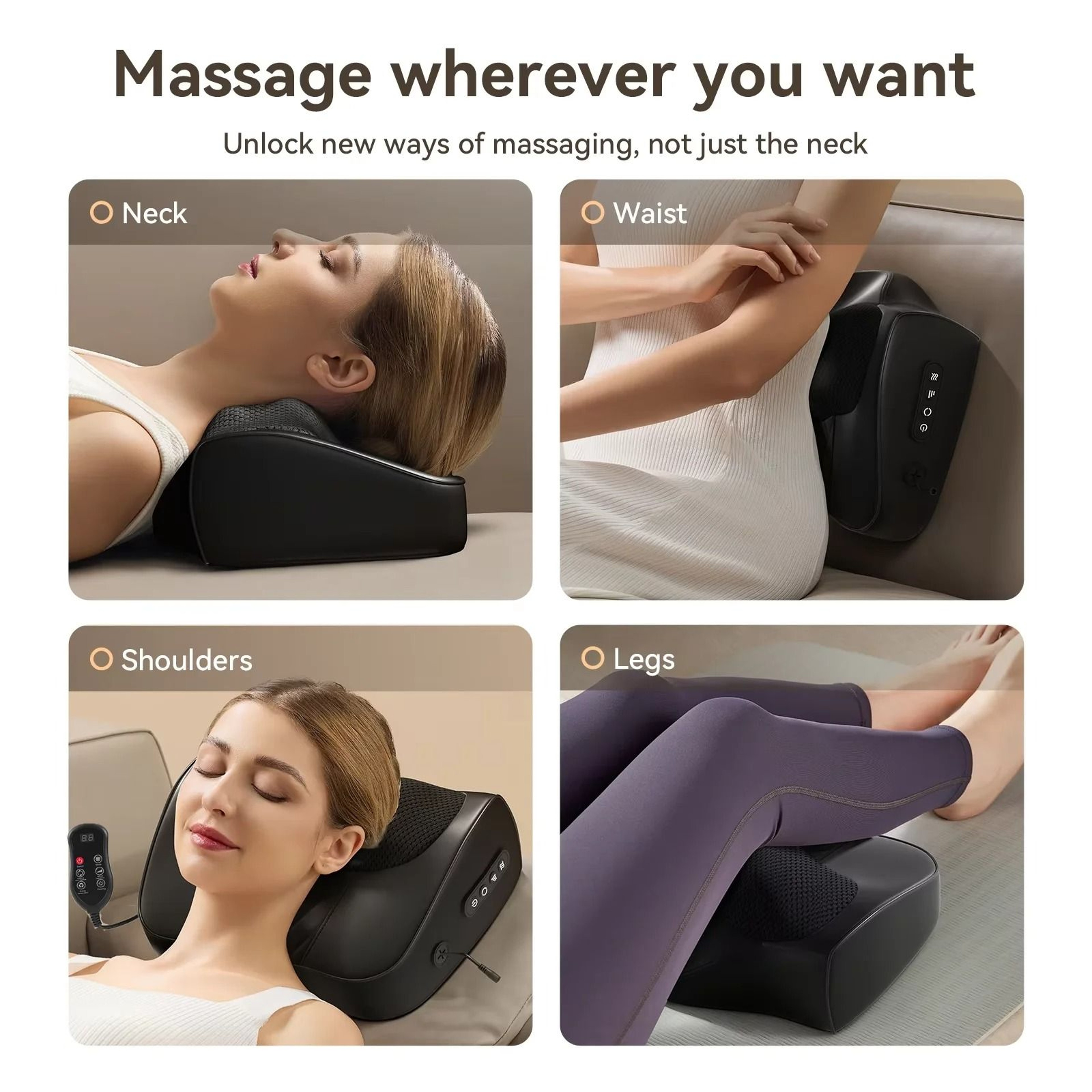 Deep Kneading Massage Pillow With Soothing Heat 10