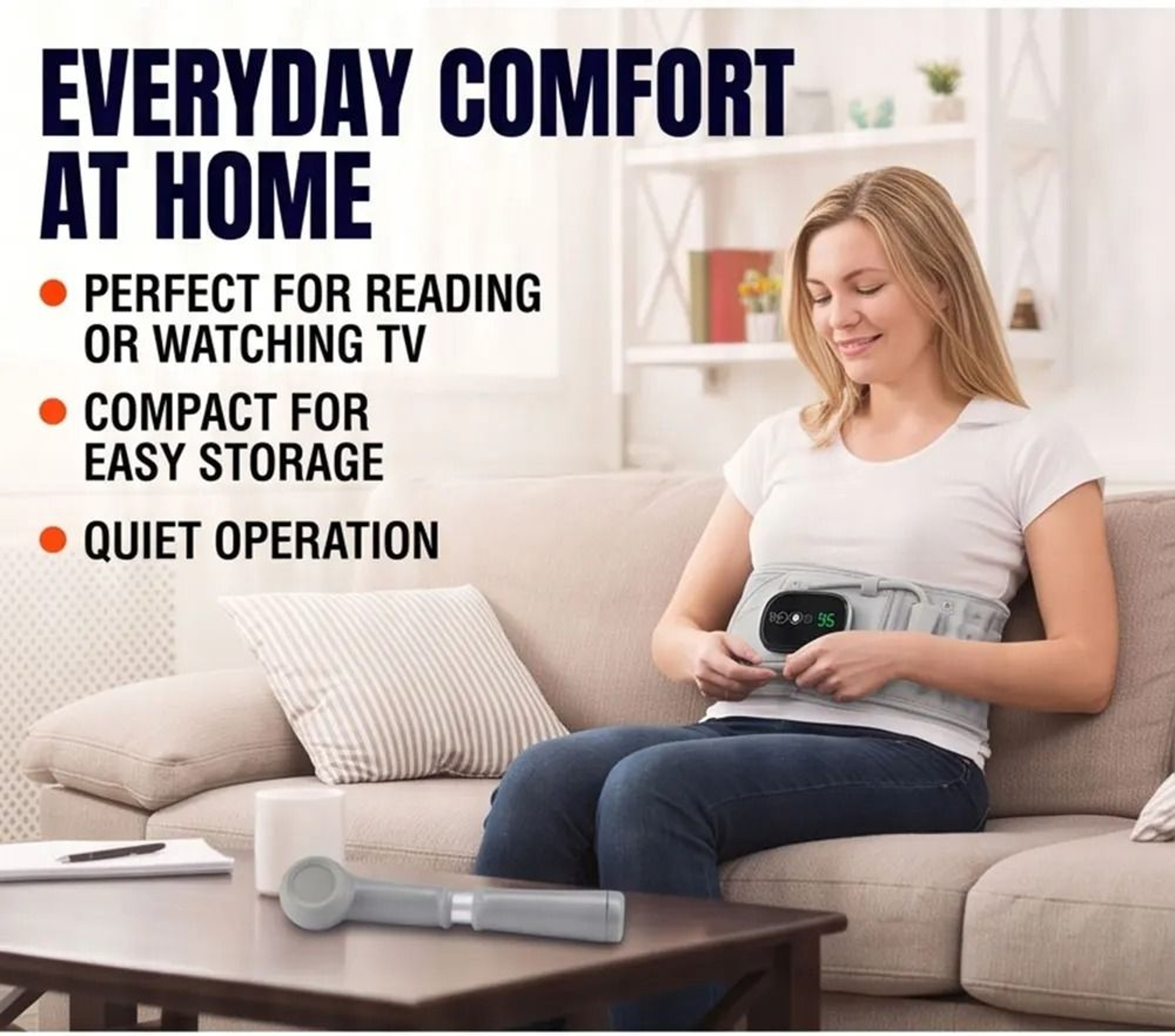 Cordless Inflatable Lumbar Support Belt With Heat And Vibration 5