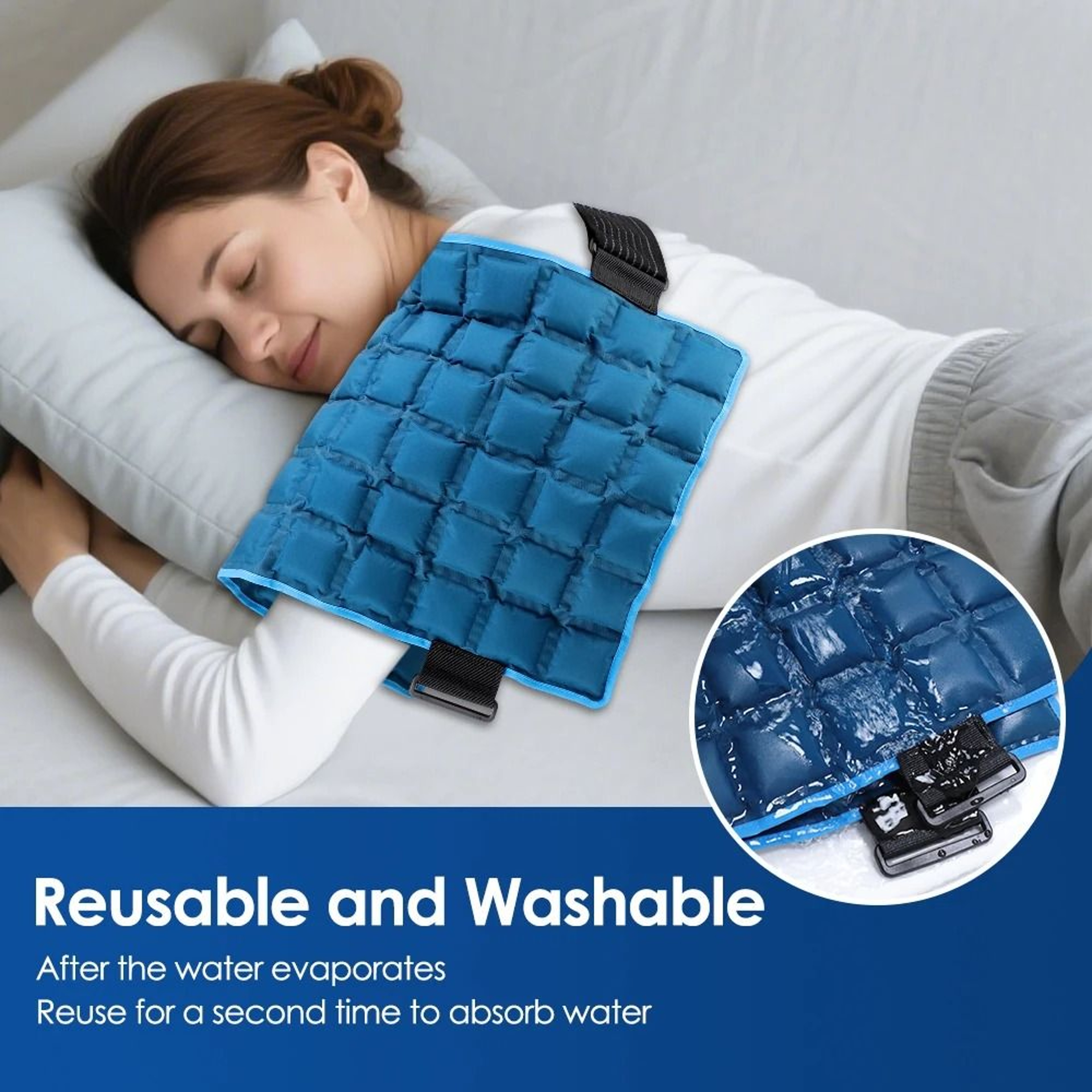 Large Reusable Hot Cold Gel Pack For Knee And Back 4
