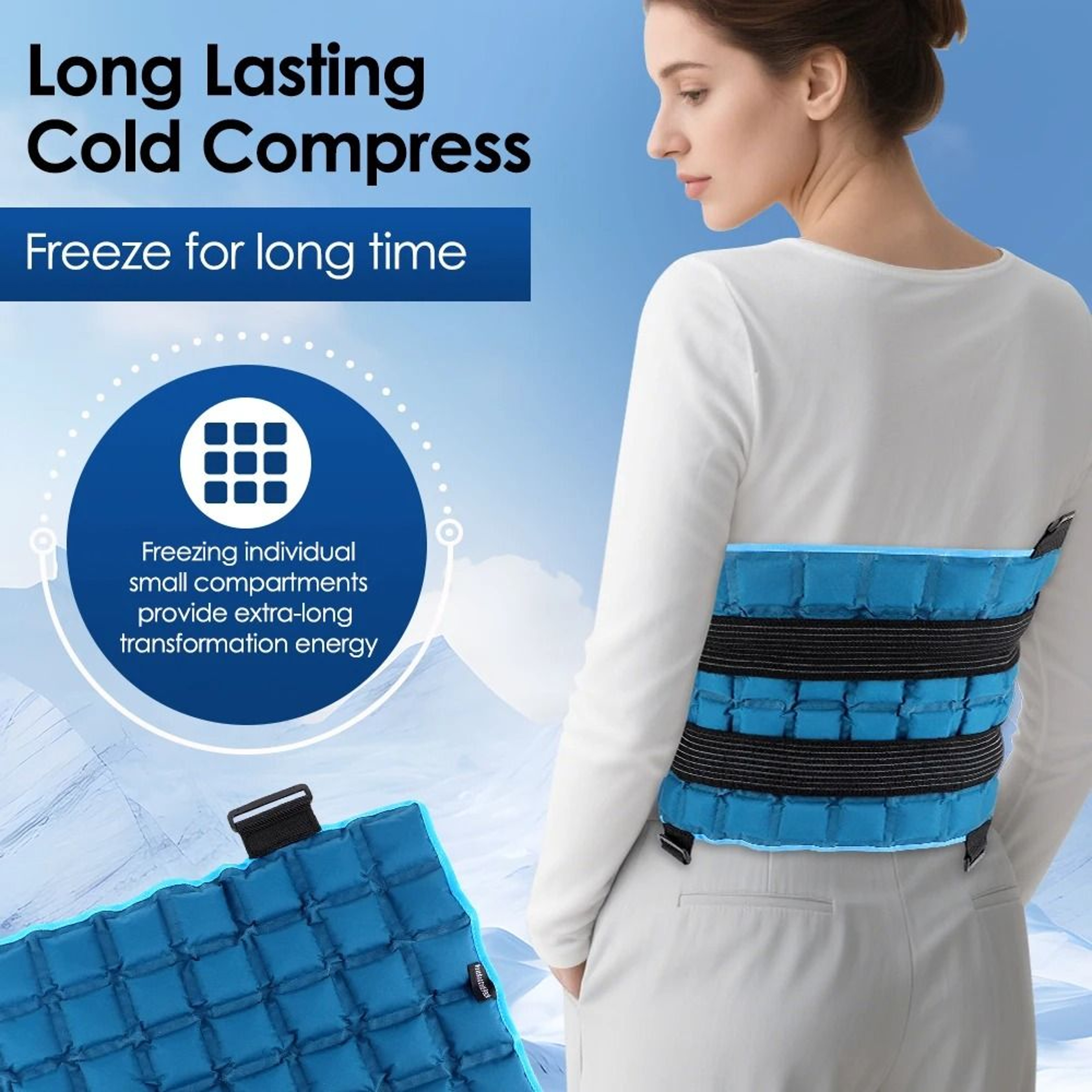 Large Reusable Hot Cold Gel Pack For Knee And Back 7