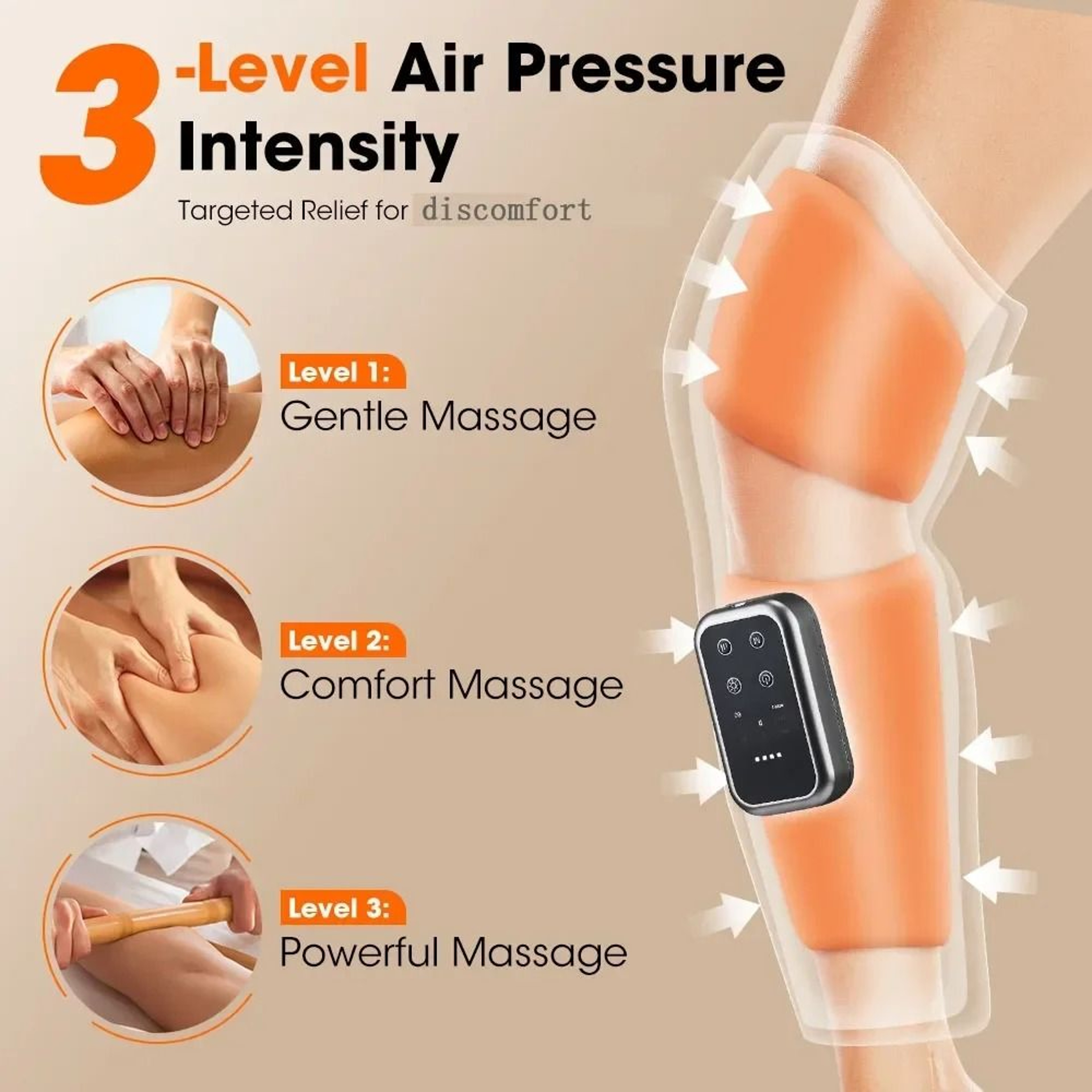 Full Leg And Knee Air Compression Massager With Heat 4