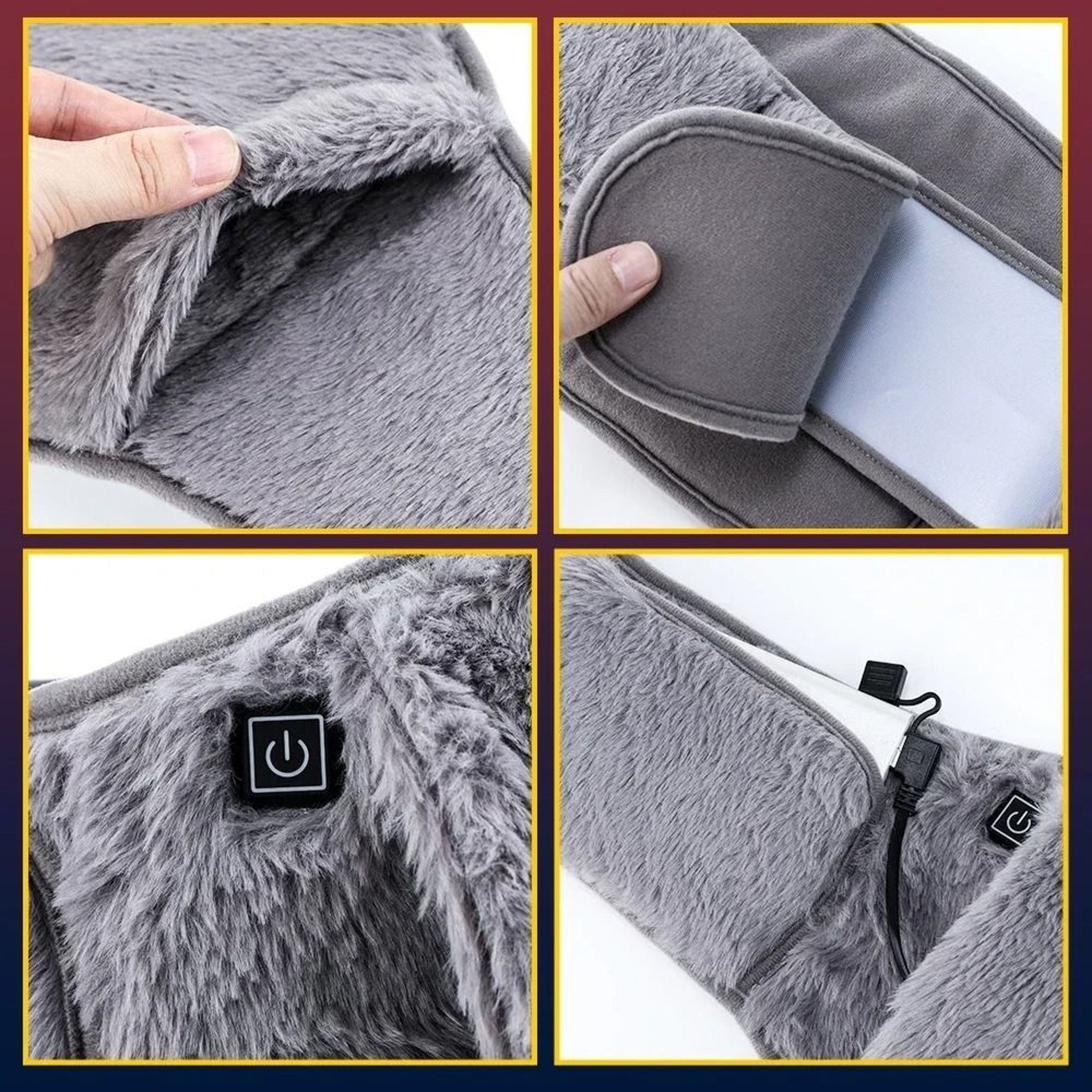 Adjustable Heating Waist Belt With Hand Warmer 2