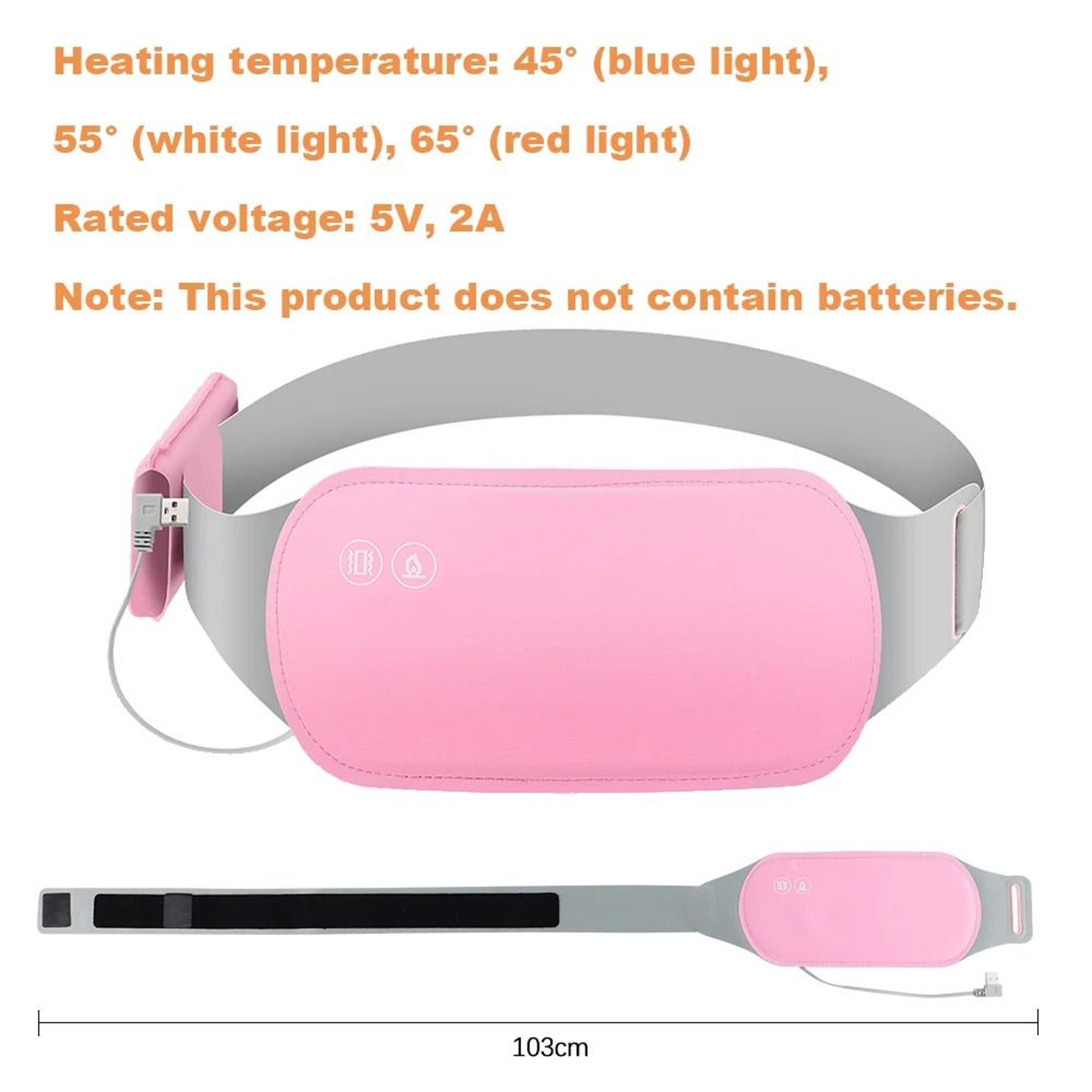 USB Menstrual Heating And Vibration Belt 6