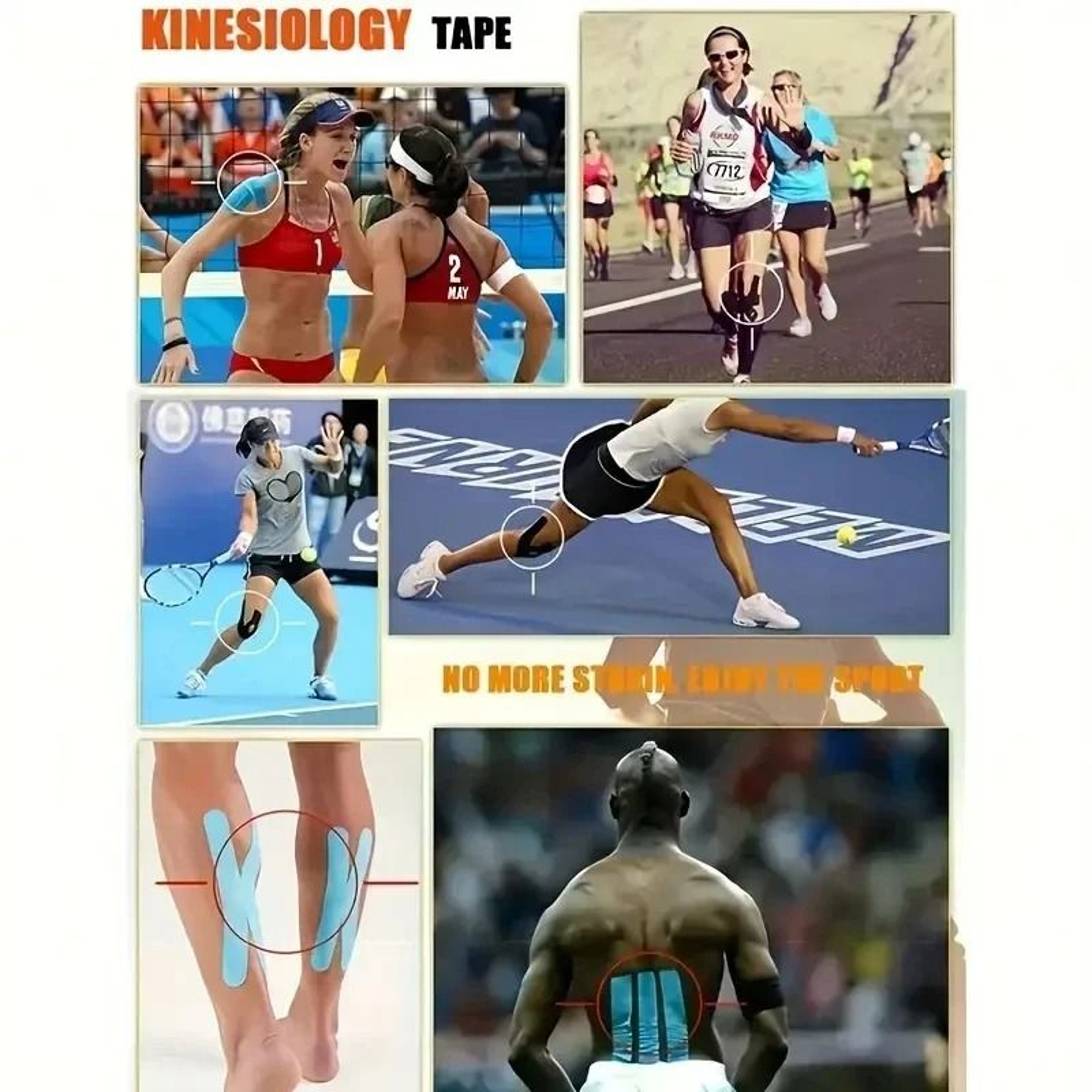 Waterproof Elastic Kinesiology Tape For Sports Support 13