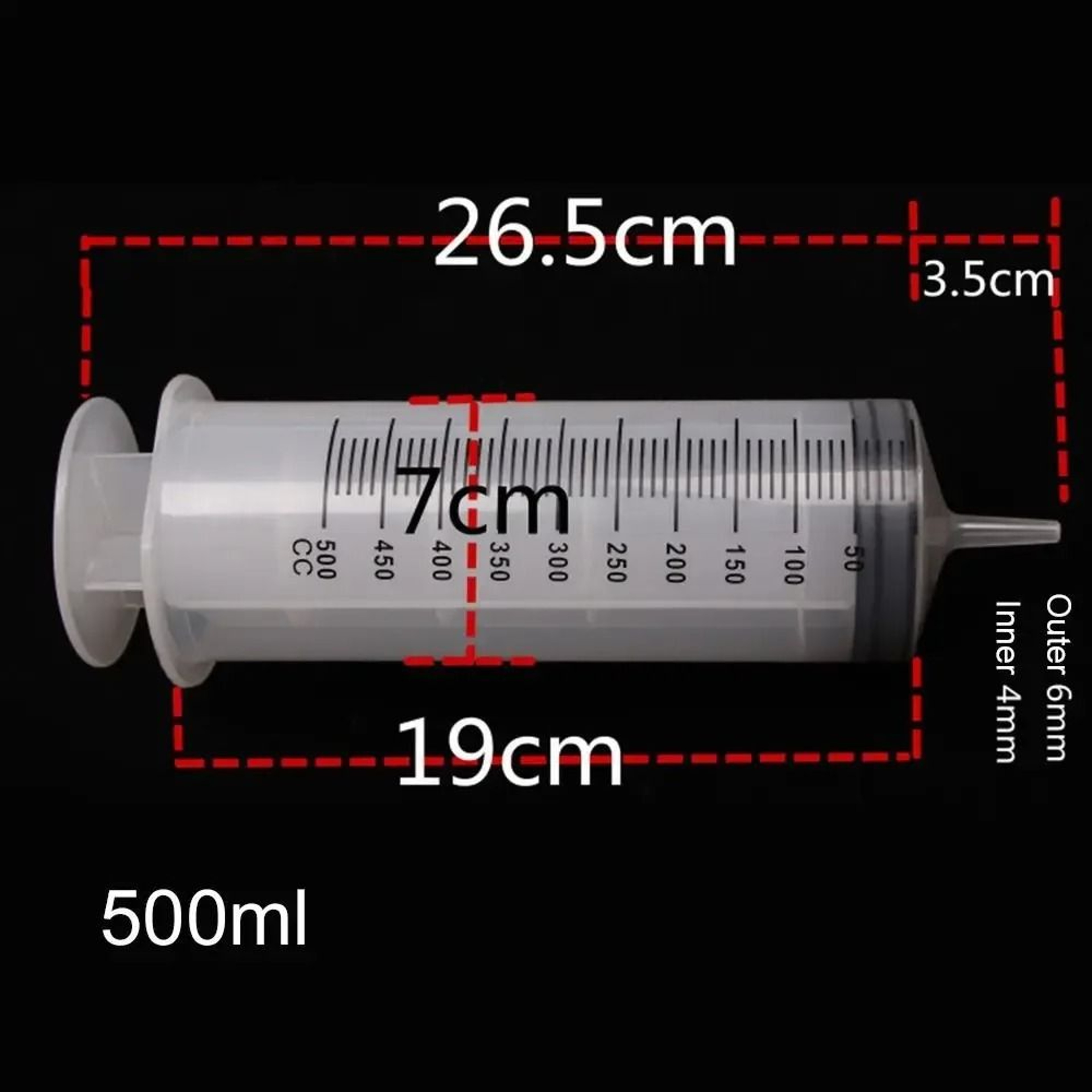 PrecisionFlow Large Capacity Measuring Syringe With Tube 6