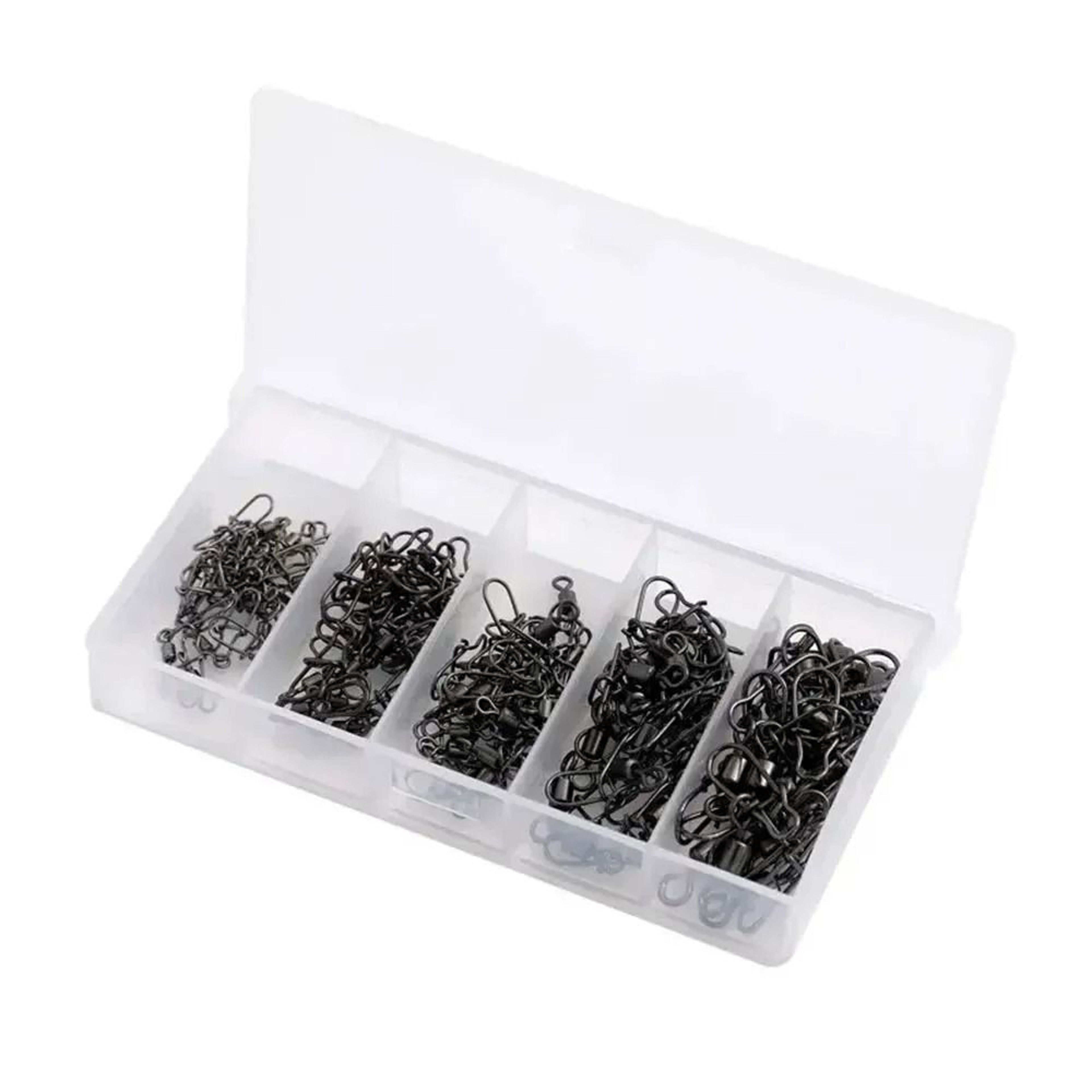 SmoothSpin Stainless Steel Fishing Swivel Snap Set 1