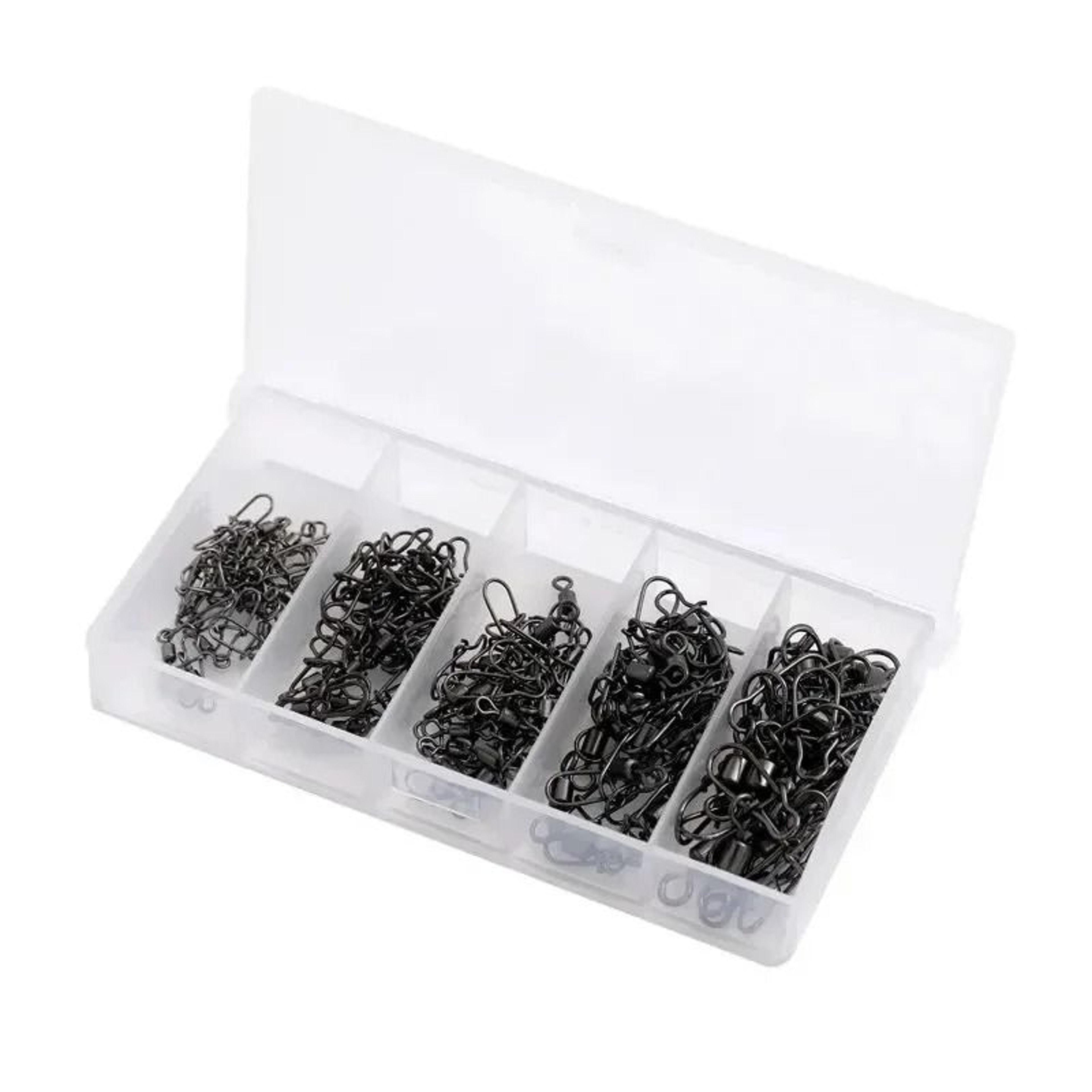 SmoothSpin Stainless Steel Fishing Swivel Snap Set 3
