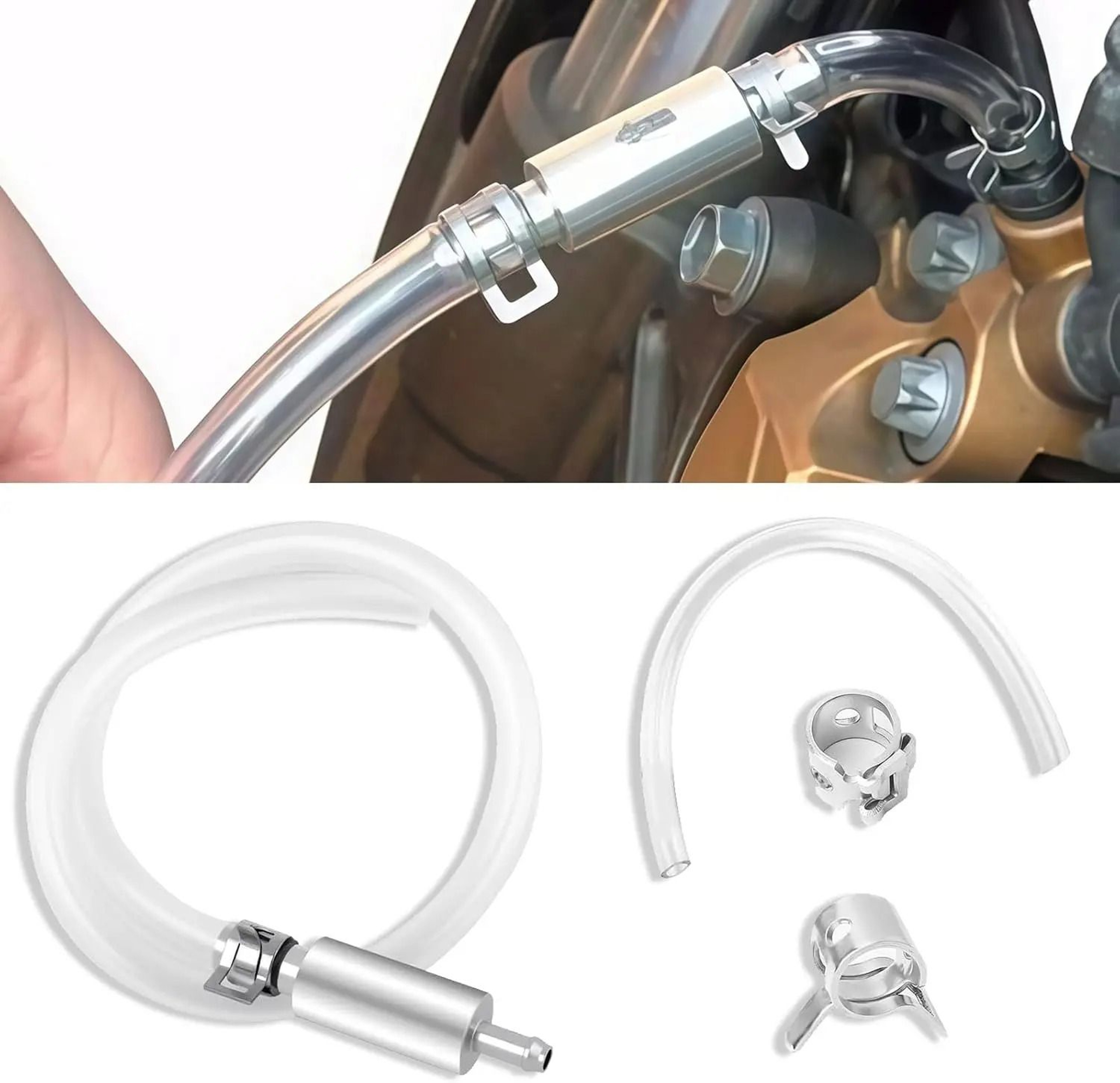 1 To 2 Pcs Motorcycle Brake Bleeder Hose Valve Tool 1