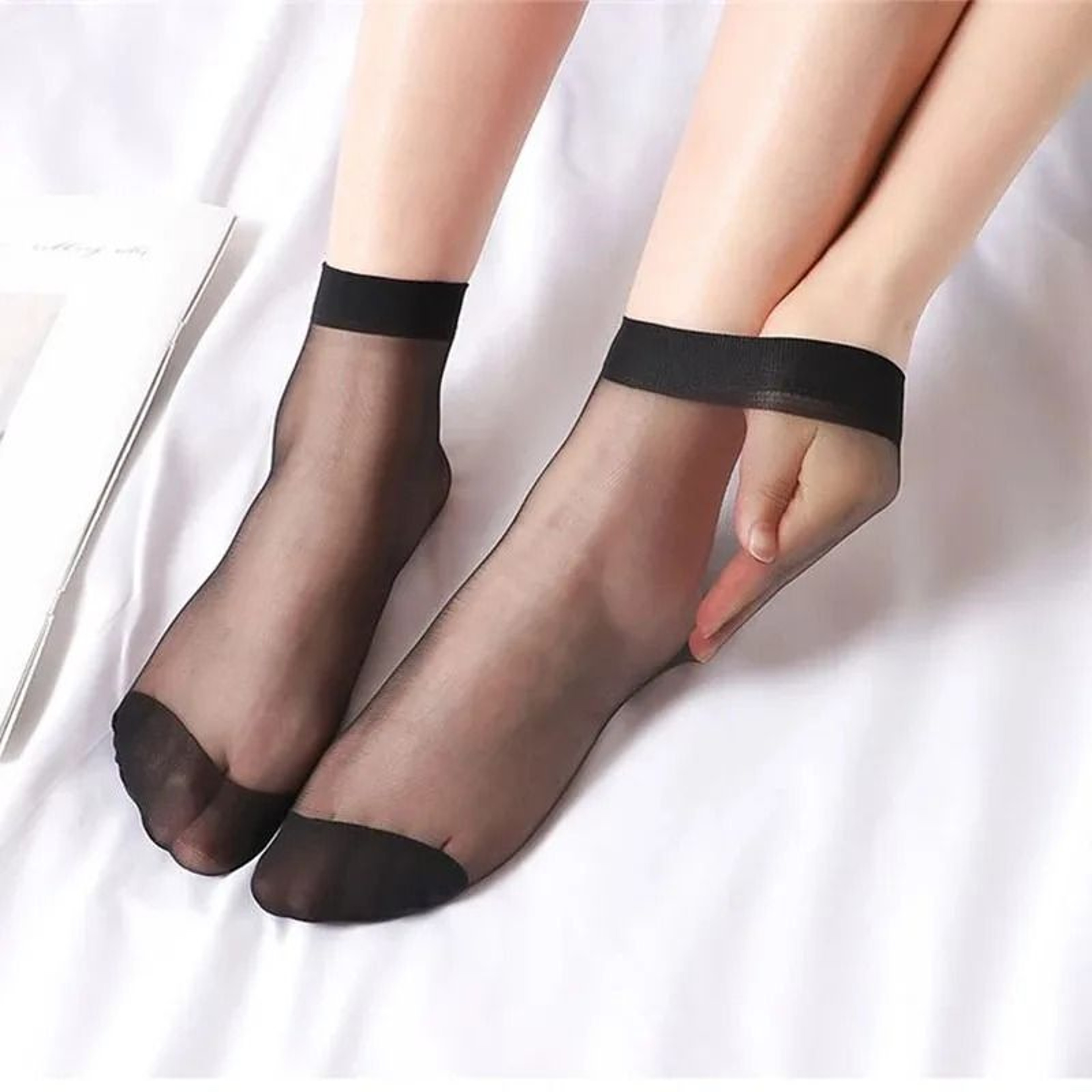 Ultrathin Transparent Nylon Ankle Socks For Women Summer Multipack 6