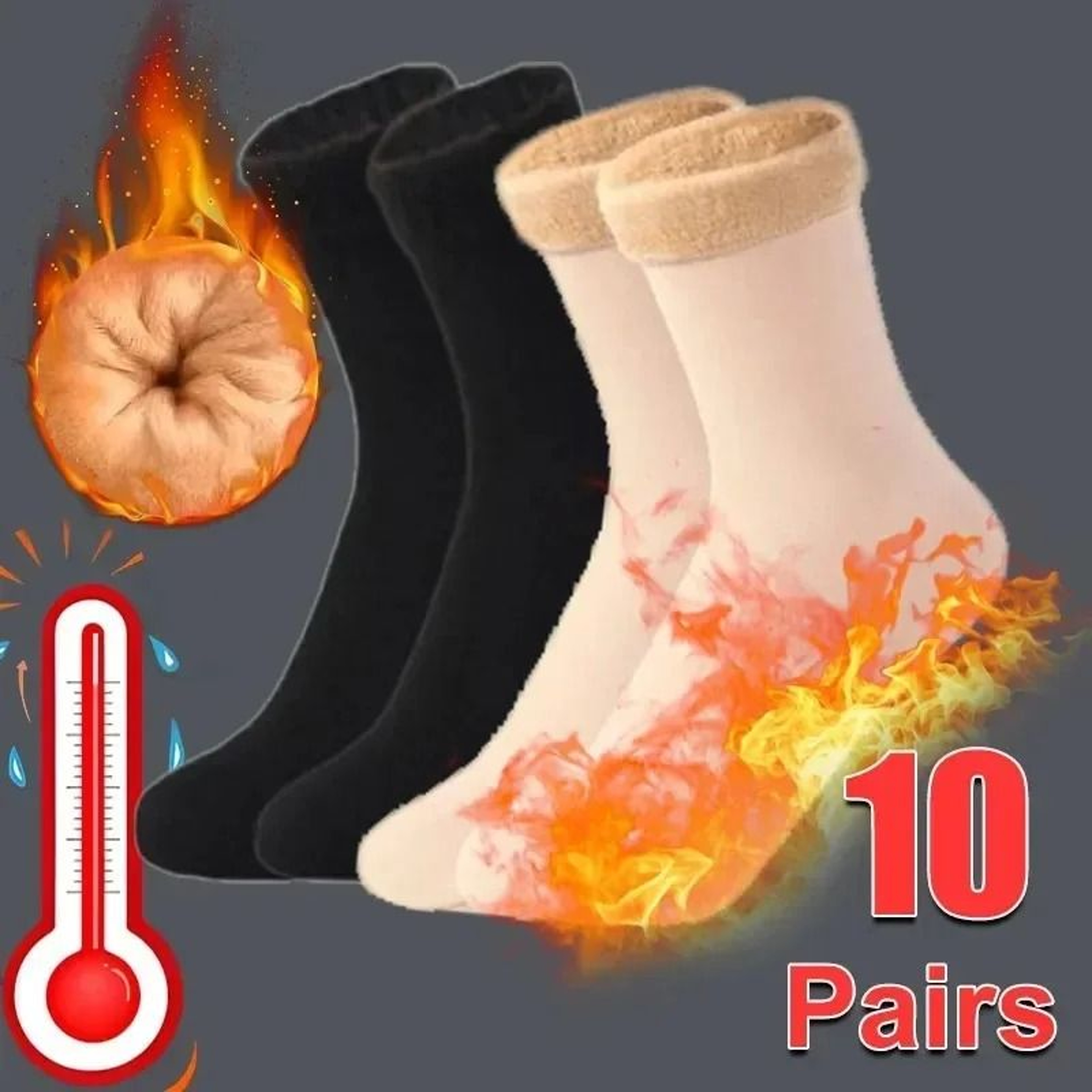 CozyCloud Thermal Wool Blend Winter Socks 18