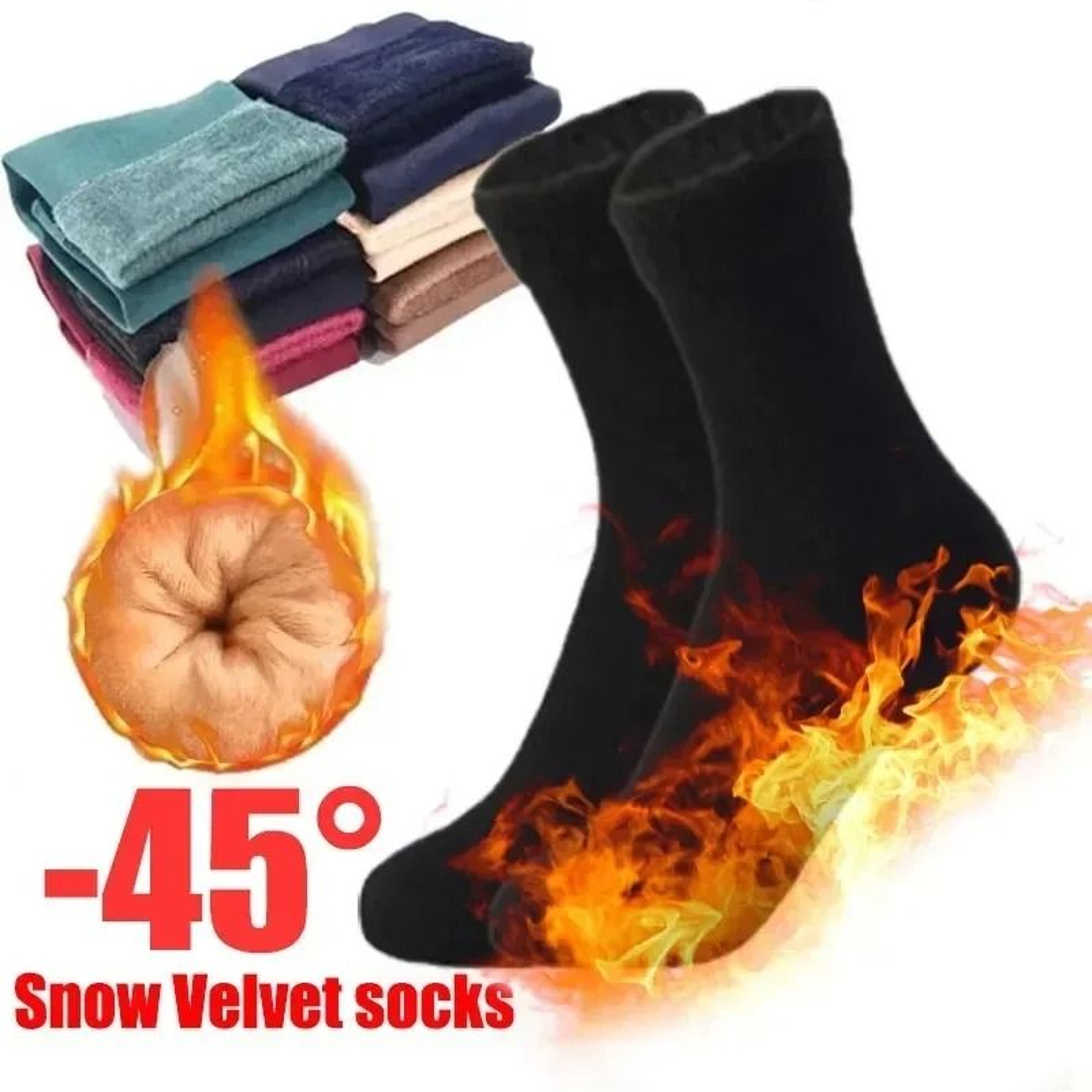 CozyCloud Thermal Wool Blend Winter Socks 19