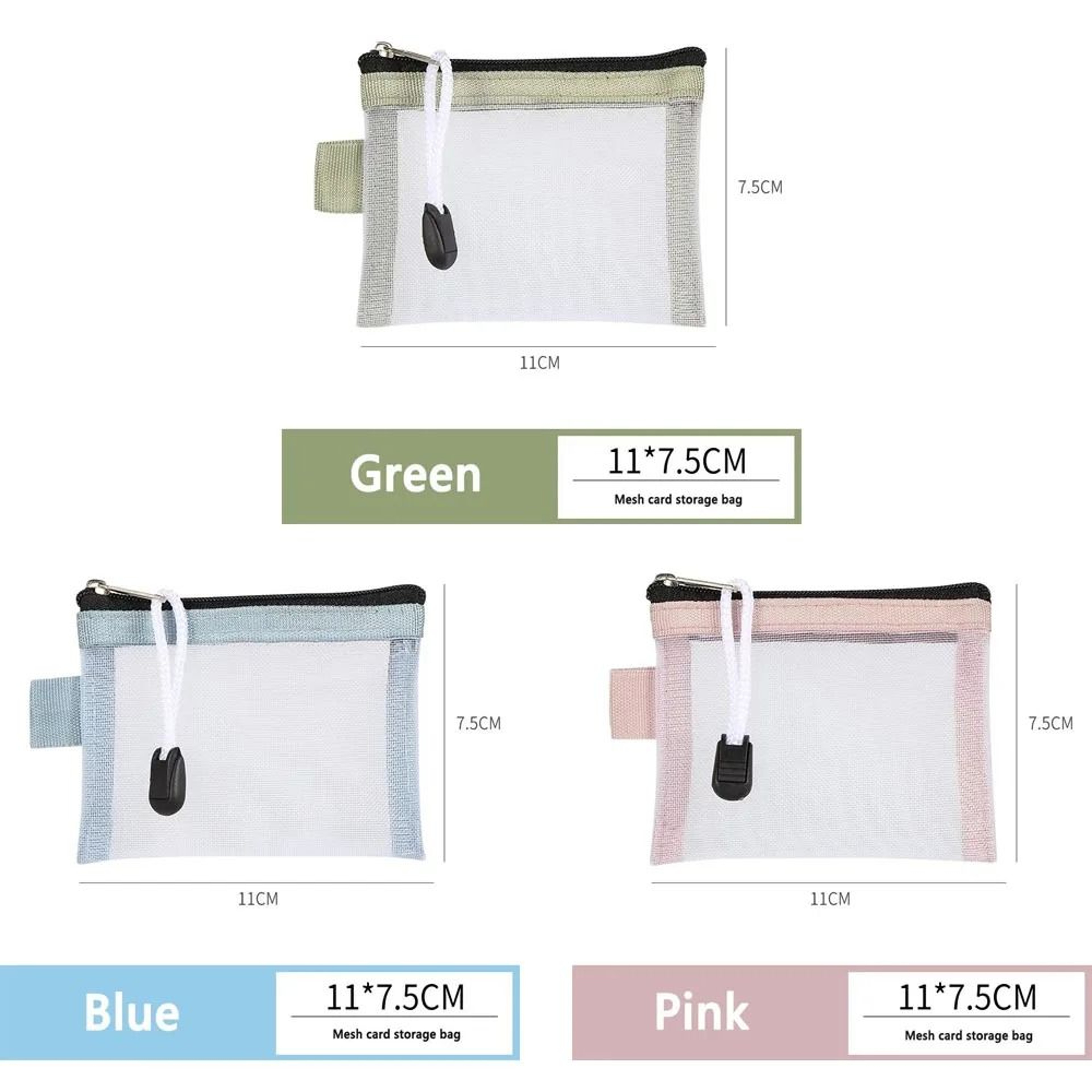 Portable Mesh Coin Purse And Cable Organizer 13