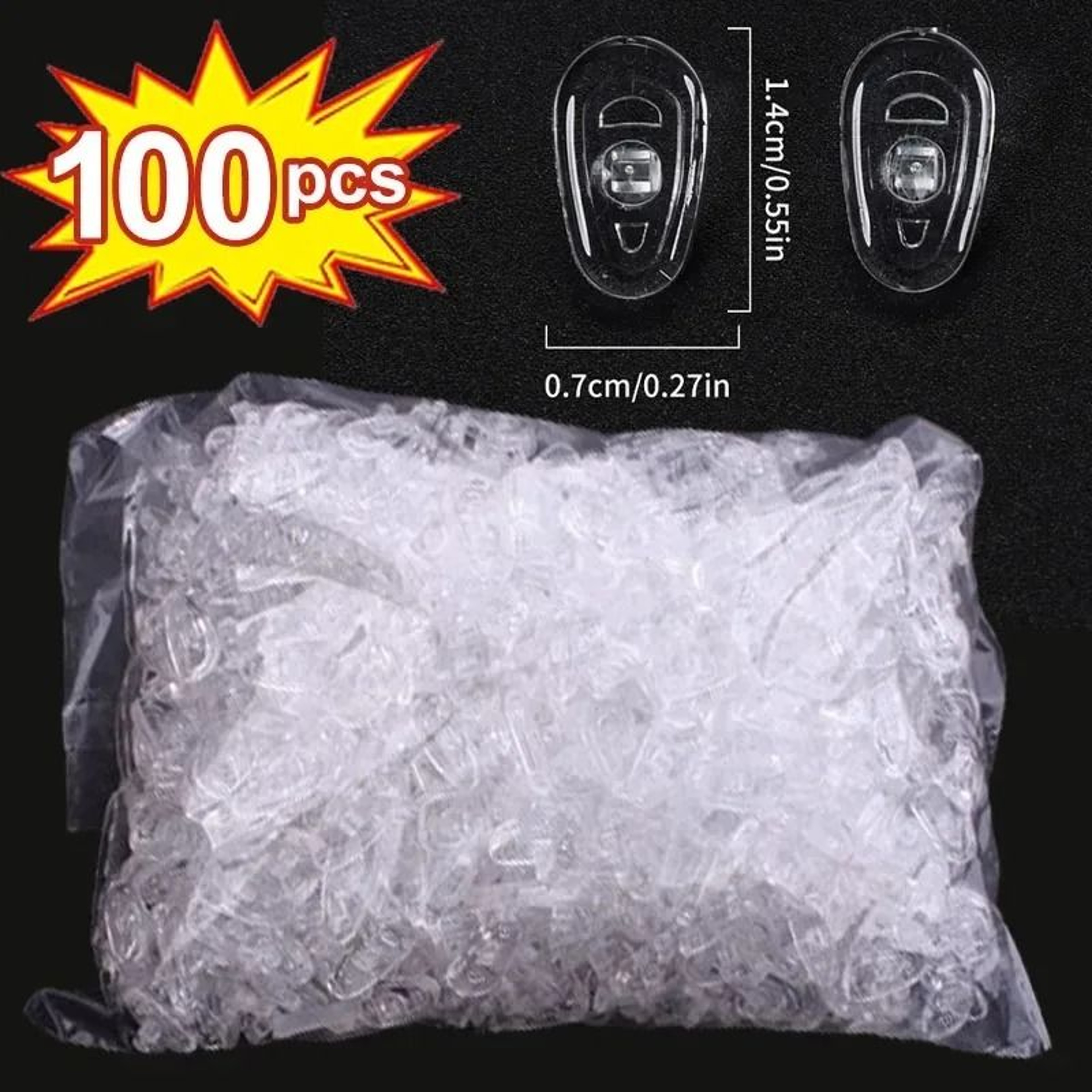 Clear Silicone Air Cushion Nose Pads For Secure Comfortable Everyday Eyeglass Fit 5