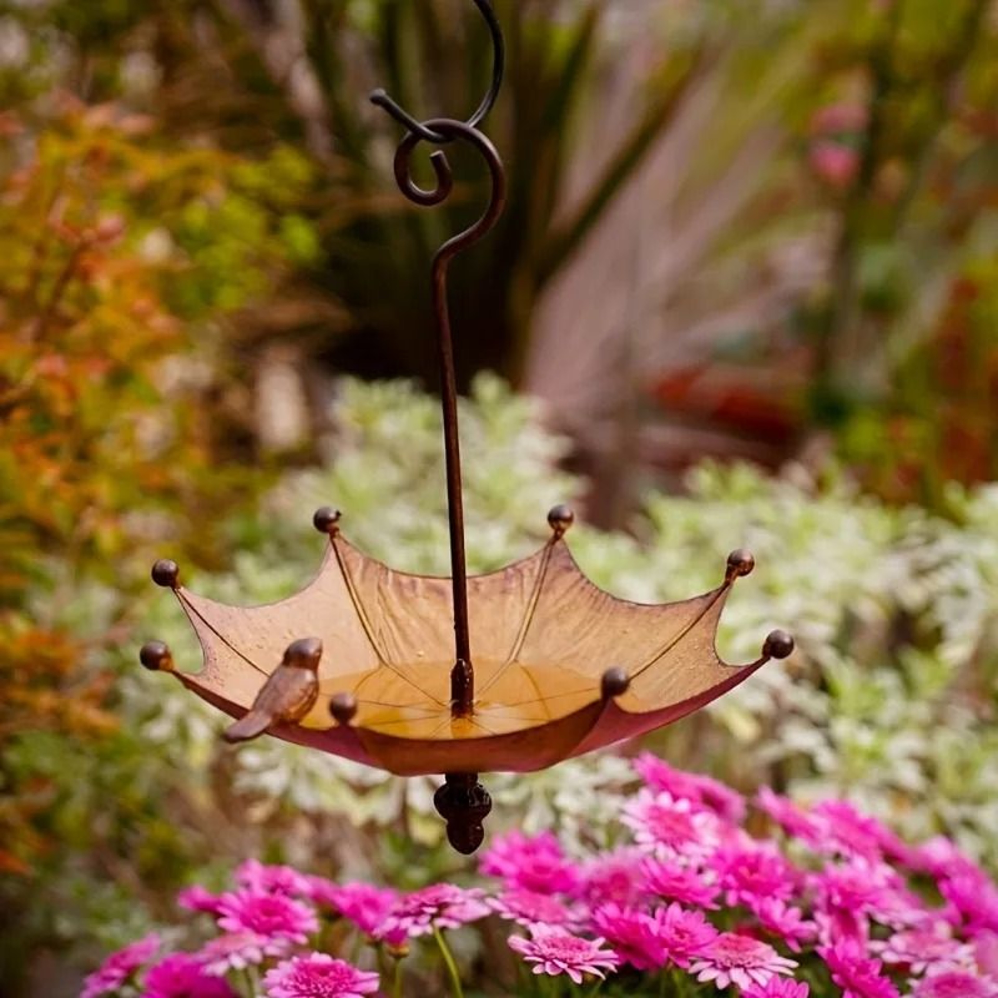 Umbrella Hanging Bird Feeder And Bird Bath 3