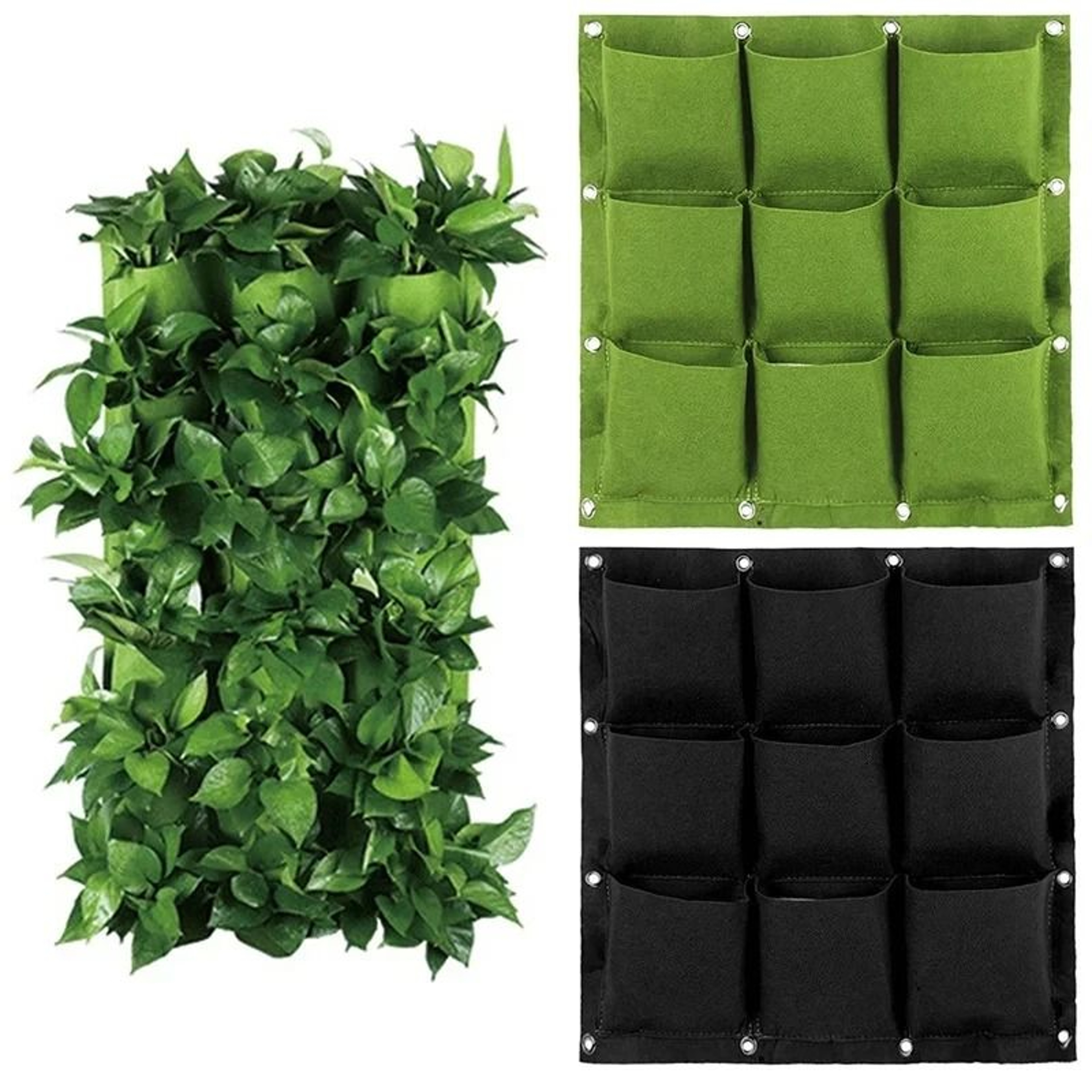 Multi Pocket Wall Hanging Planter Bag For Herbs Flowers And Vertical Gardens 17
