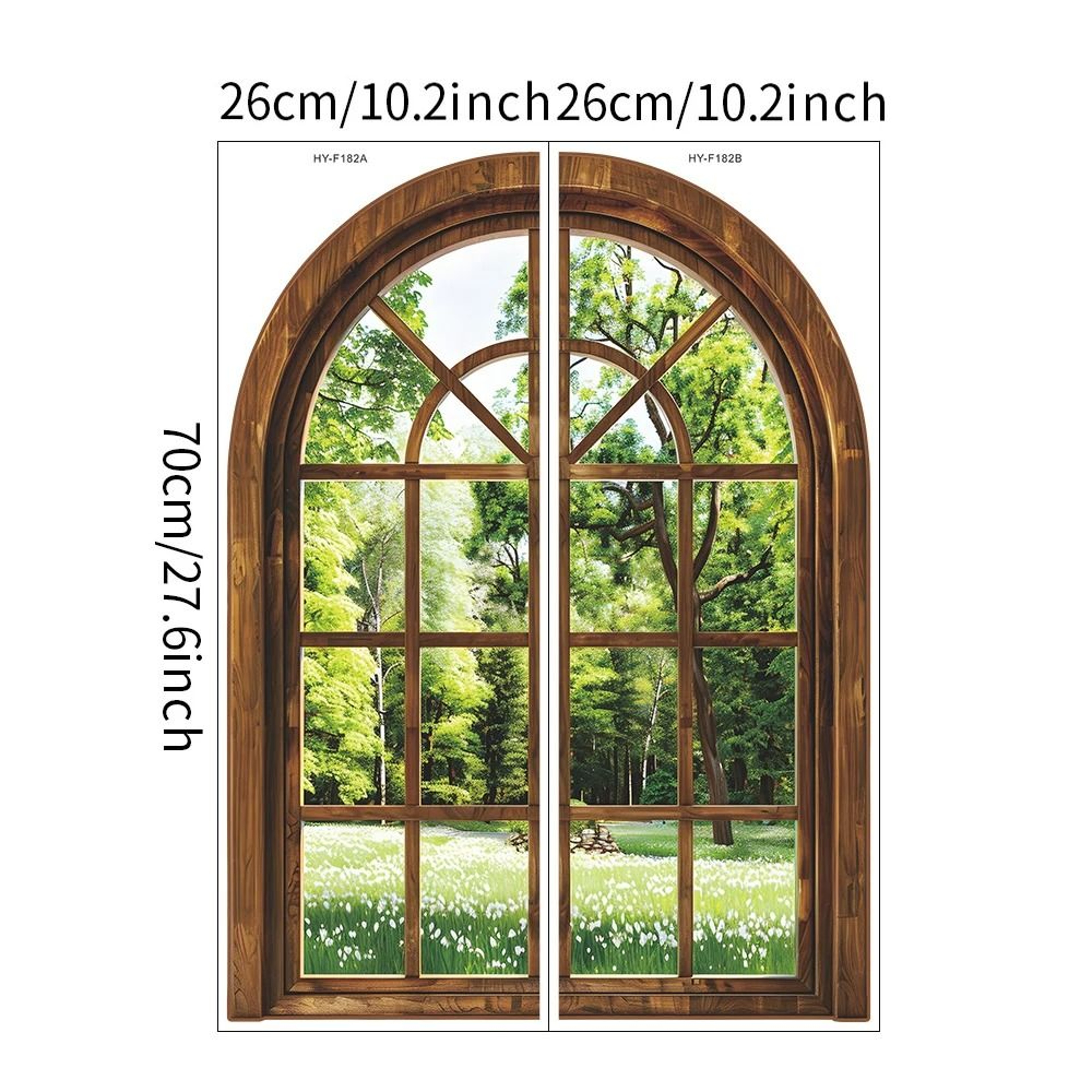 3D Fake Window Plant Wall Sticker For Bedroom Living Room Office Decor 1