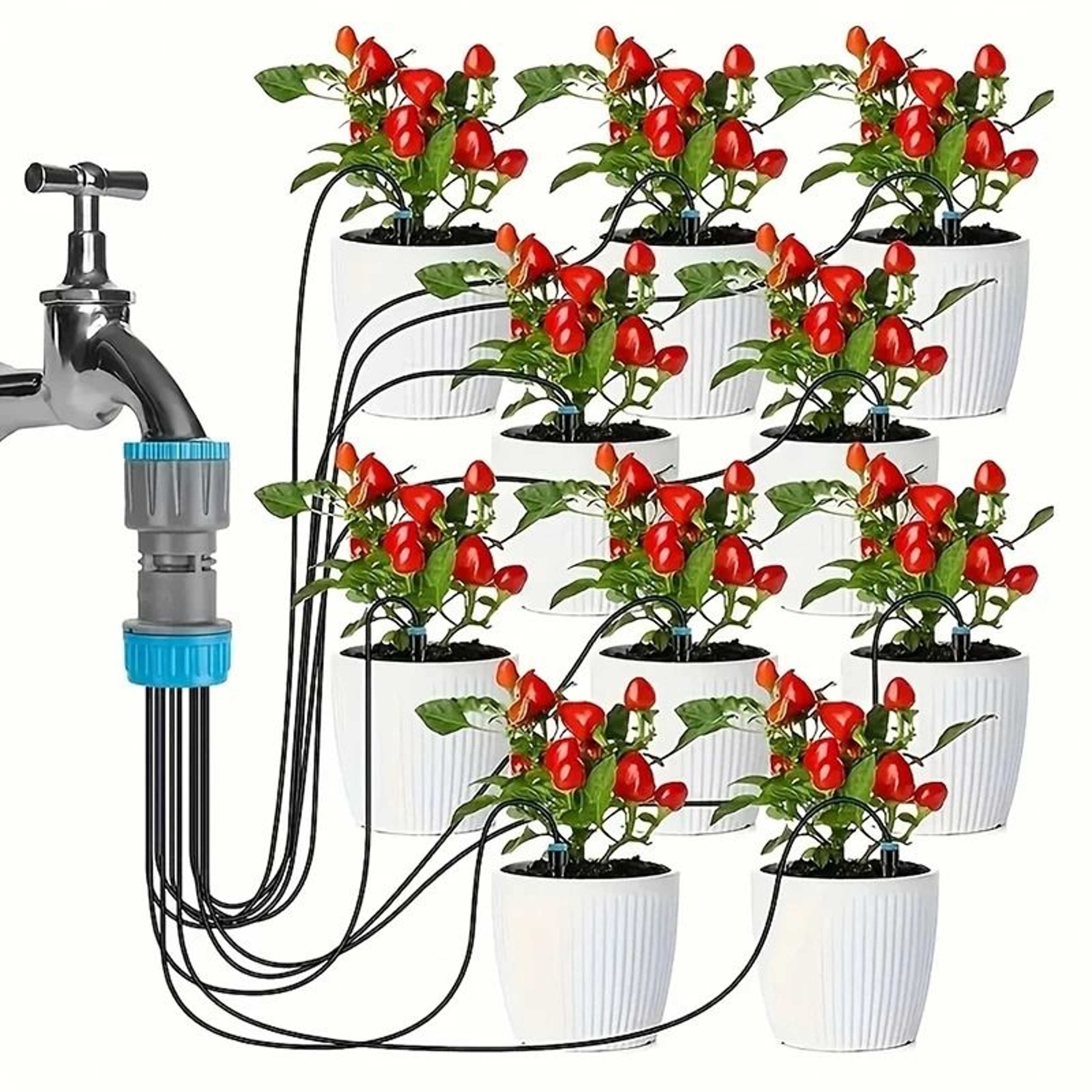 Ten Piece Automatic Arrow Dripper Irrigation Kit For Pots Gardens And Greenhouses 4
