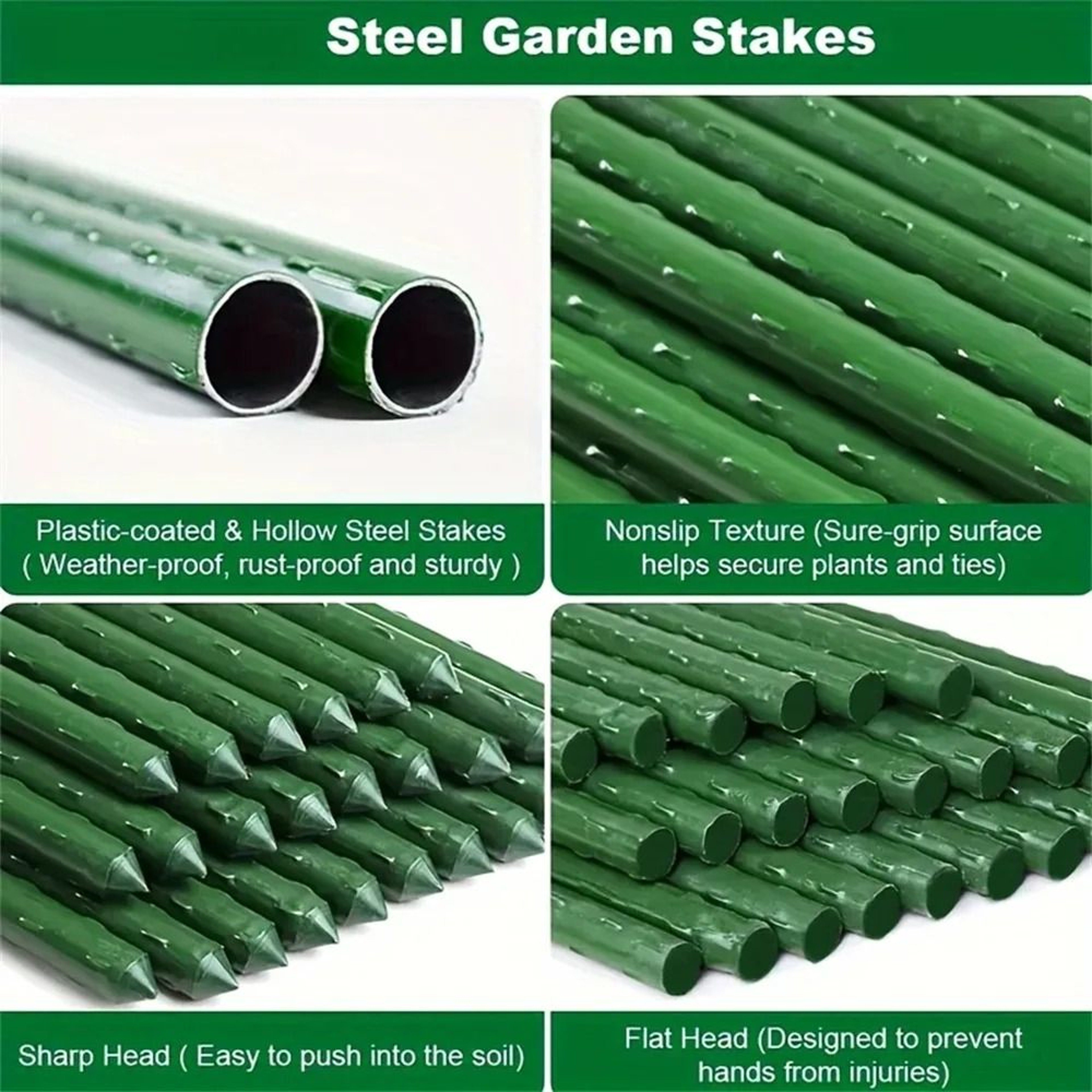 Plastic Coated Steel Plant Support Stakes For Climbing Flowers Fruits And Vegetables 5