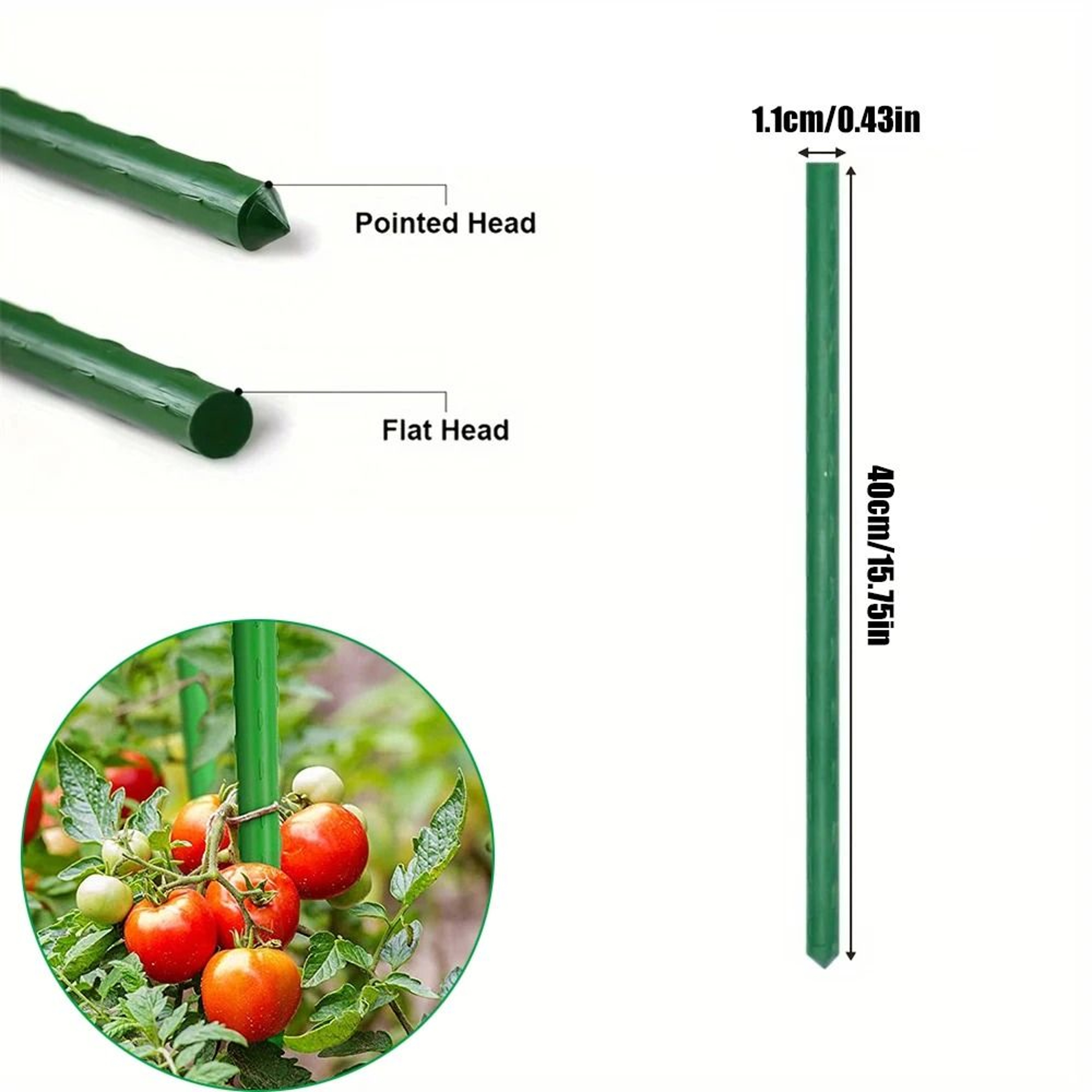 Plastic Coated Steel Plant Support Stakes For Climbing Flowers Fruits And Vegetables 6