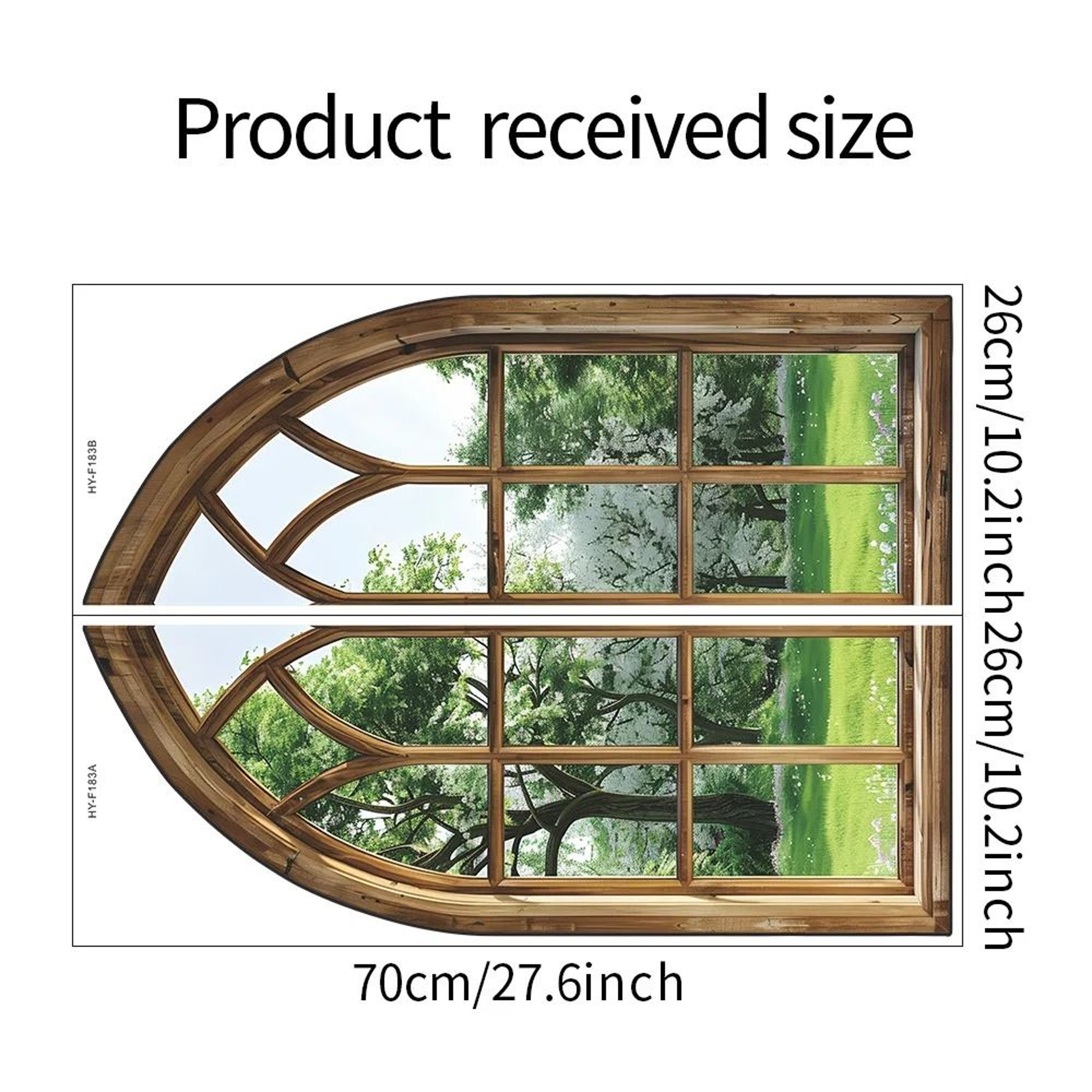 Arch Fake Window Green Plant Wall Decal For Bedroom Living Room Decor 1