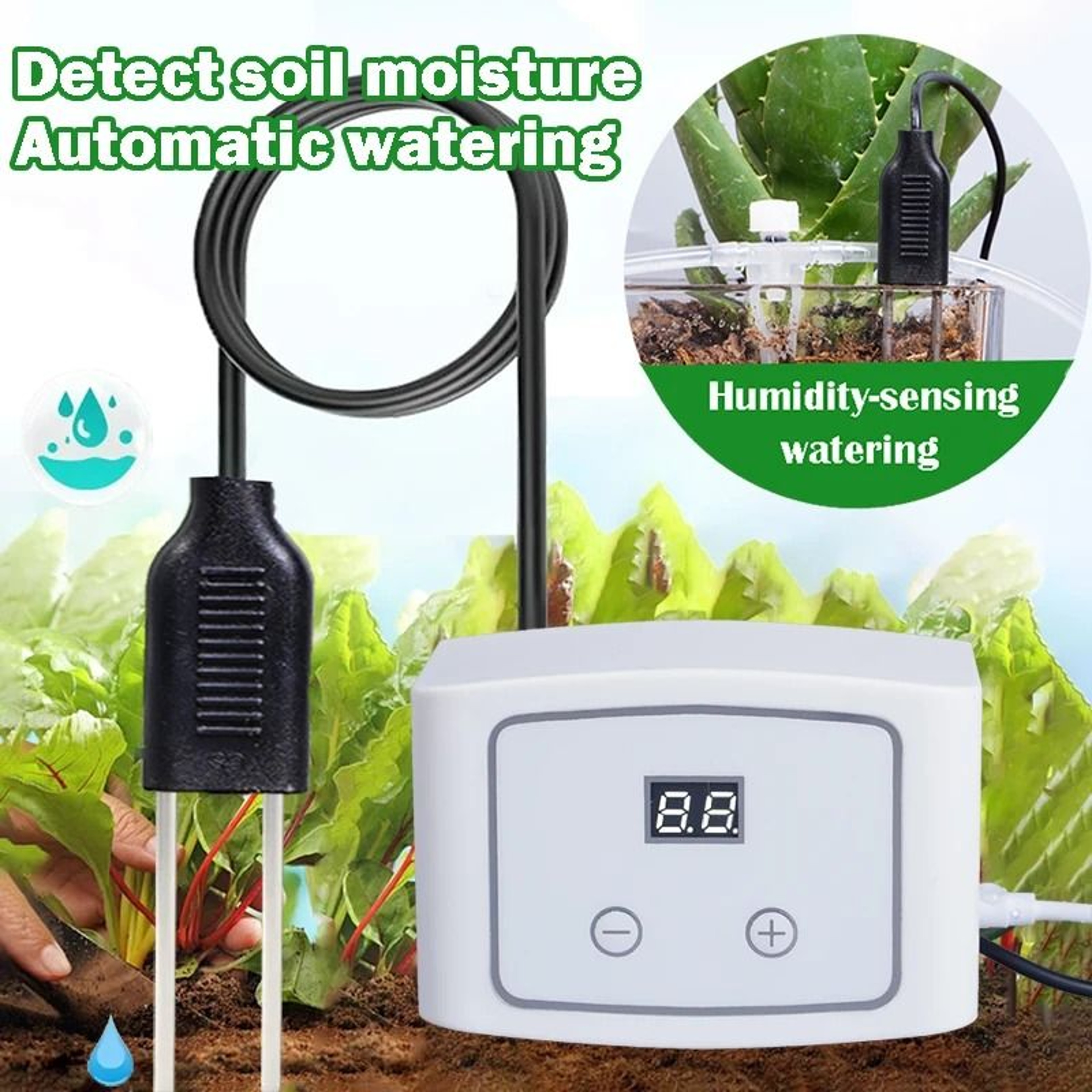 Smart Soil Moisture Sensor Drip Irrigation Kit For Indoor Potted Plant Watering 7