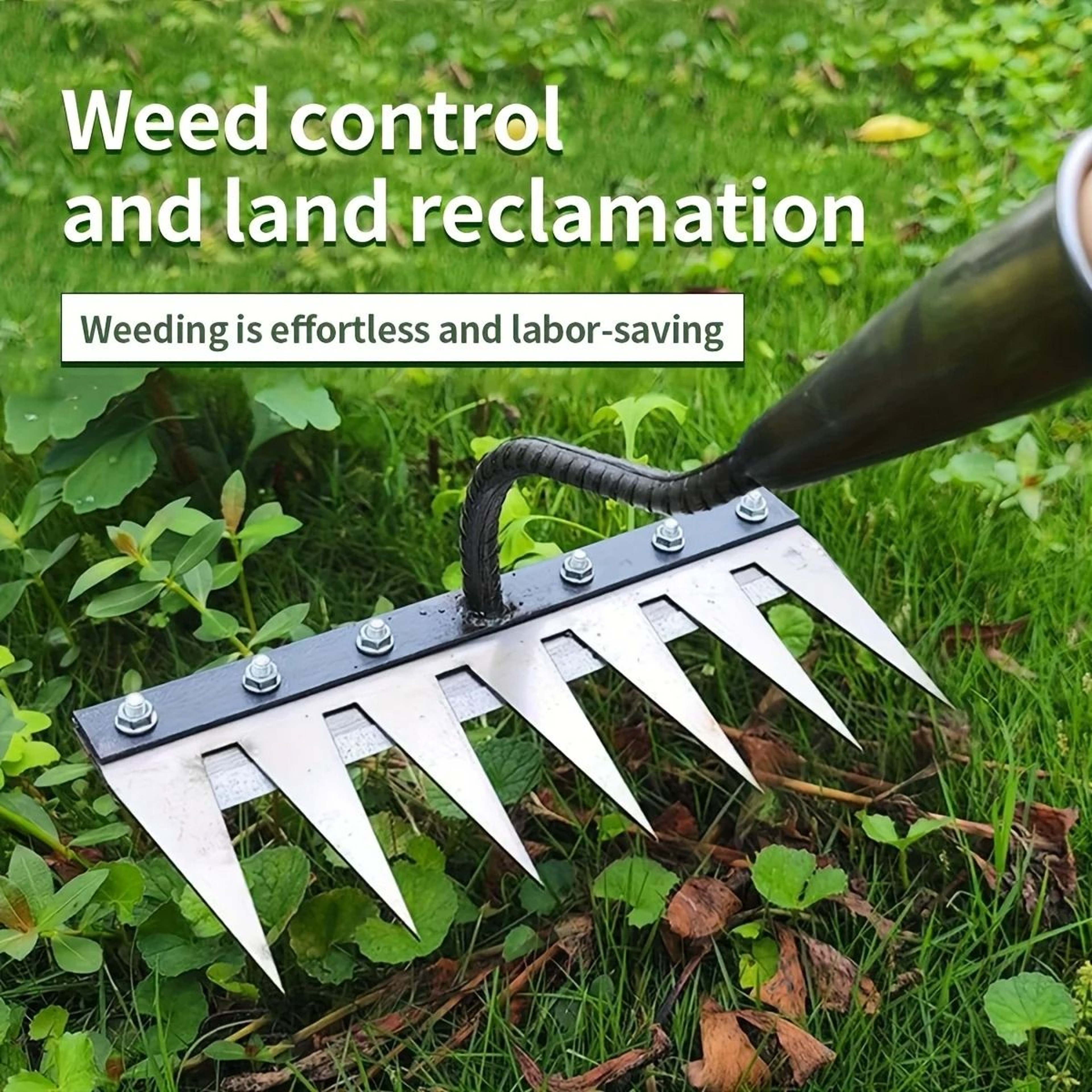 Heavy Duty Seven Teeth Steel Weeding Rake Head For Soil Cultivation 5