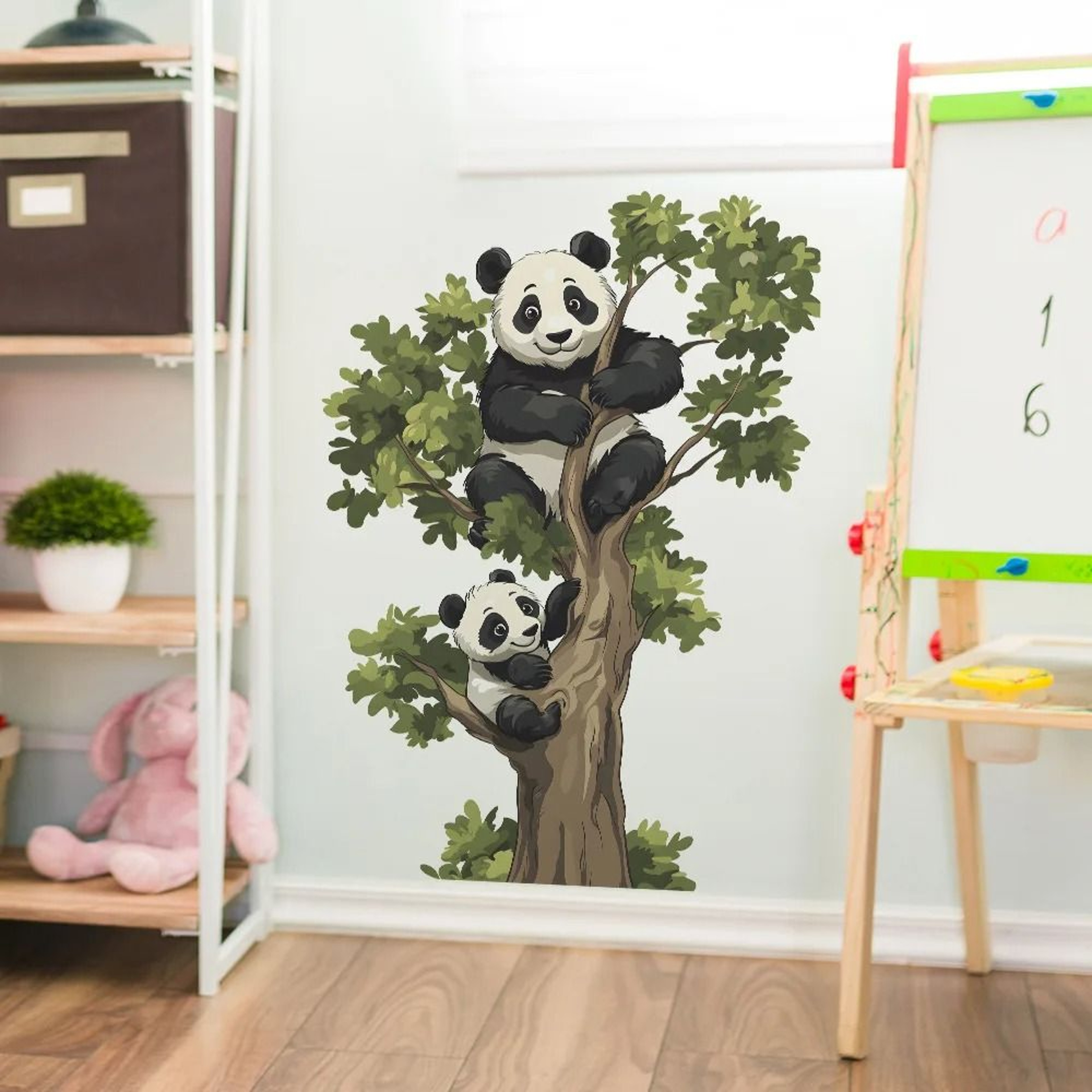 Cute Panda Climbing Tree Wall Sticker For Bedroom Living Room Cupboard Decor 3