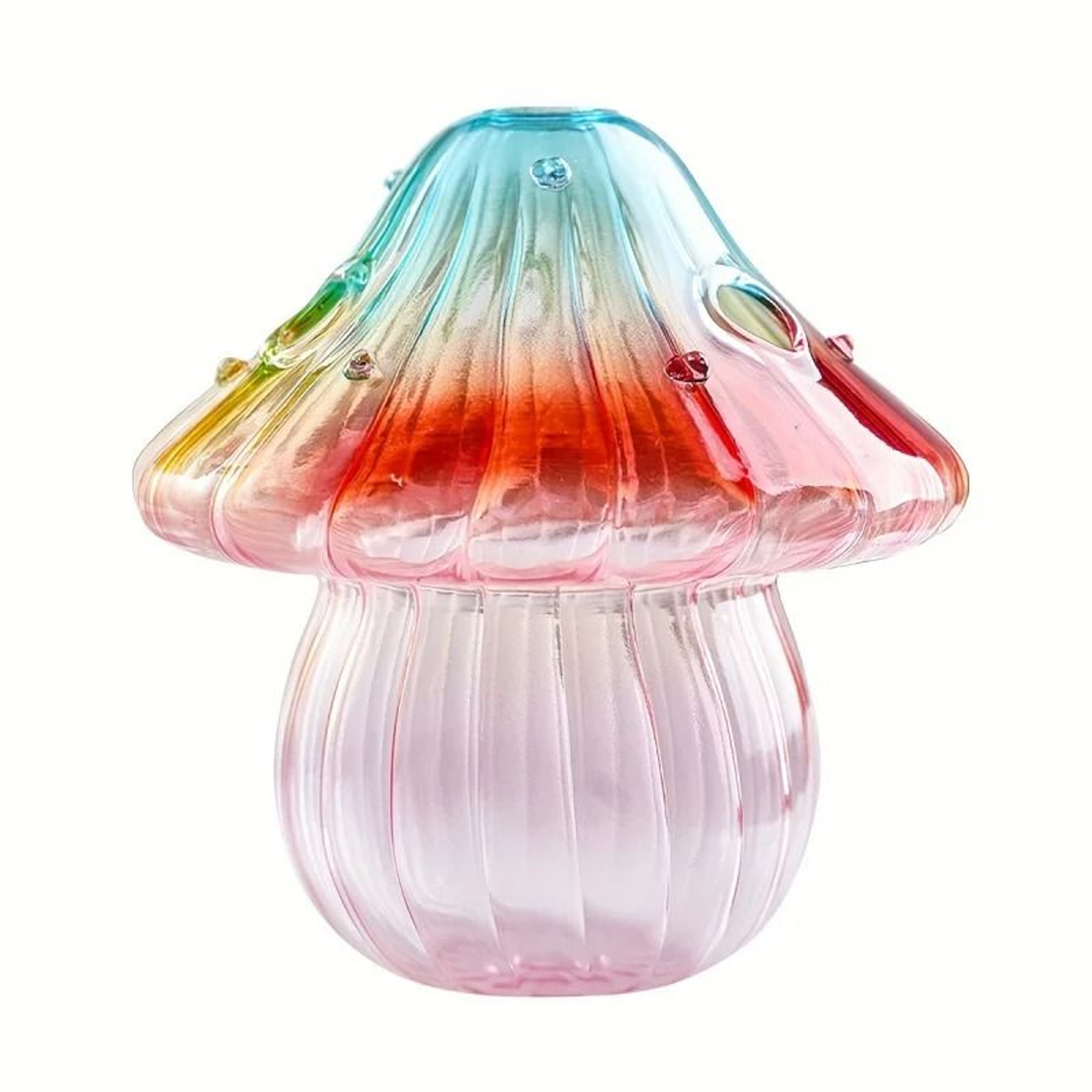 Colorful Mushroom Glass Vase For Flowers And Plant Cuttings 1