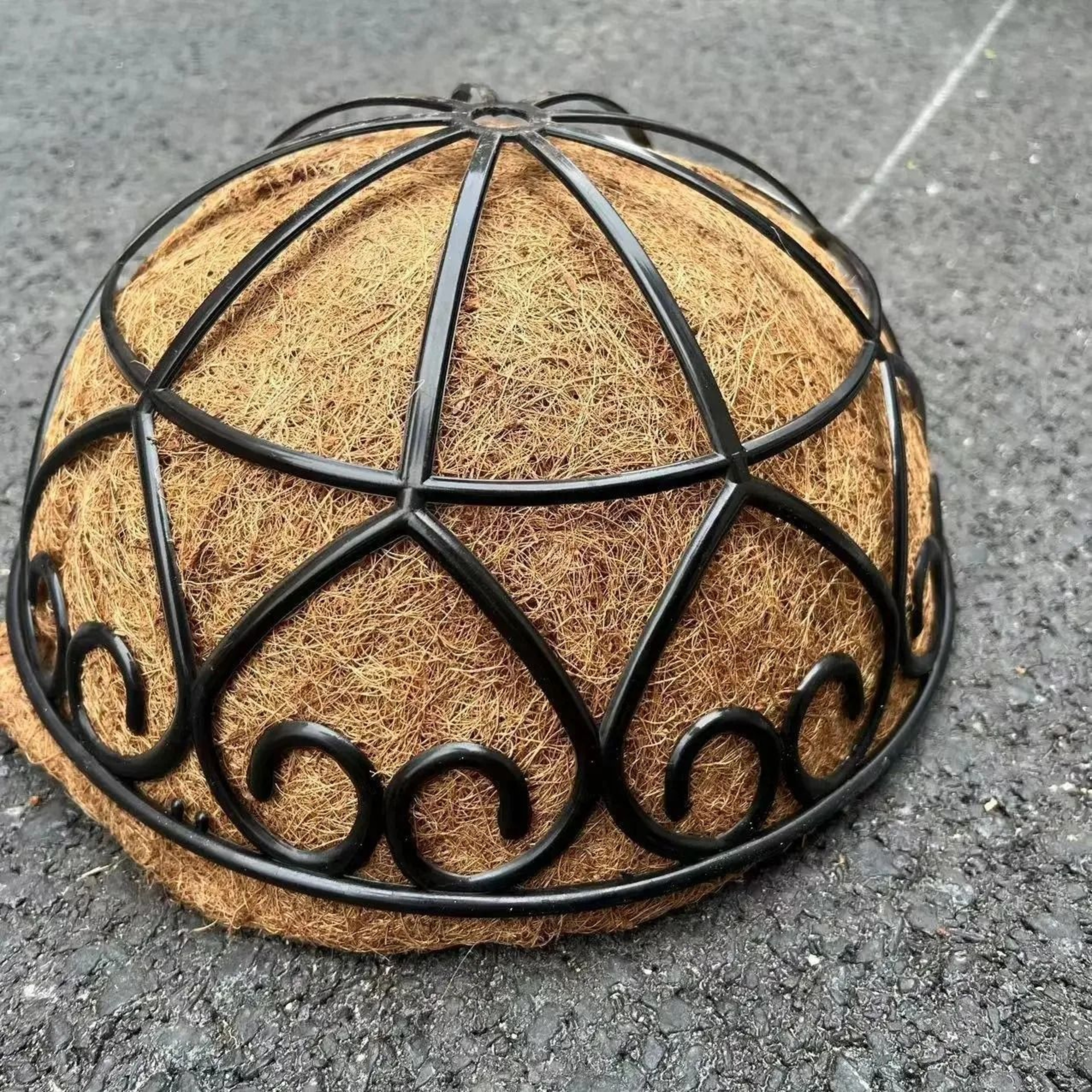 Coconut Style Hanging Planter Basket With Iron Chain 8