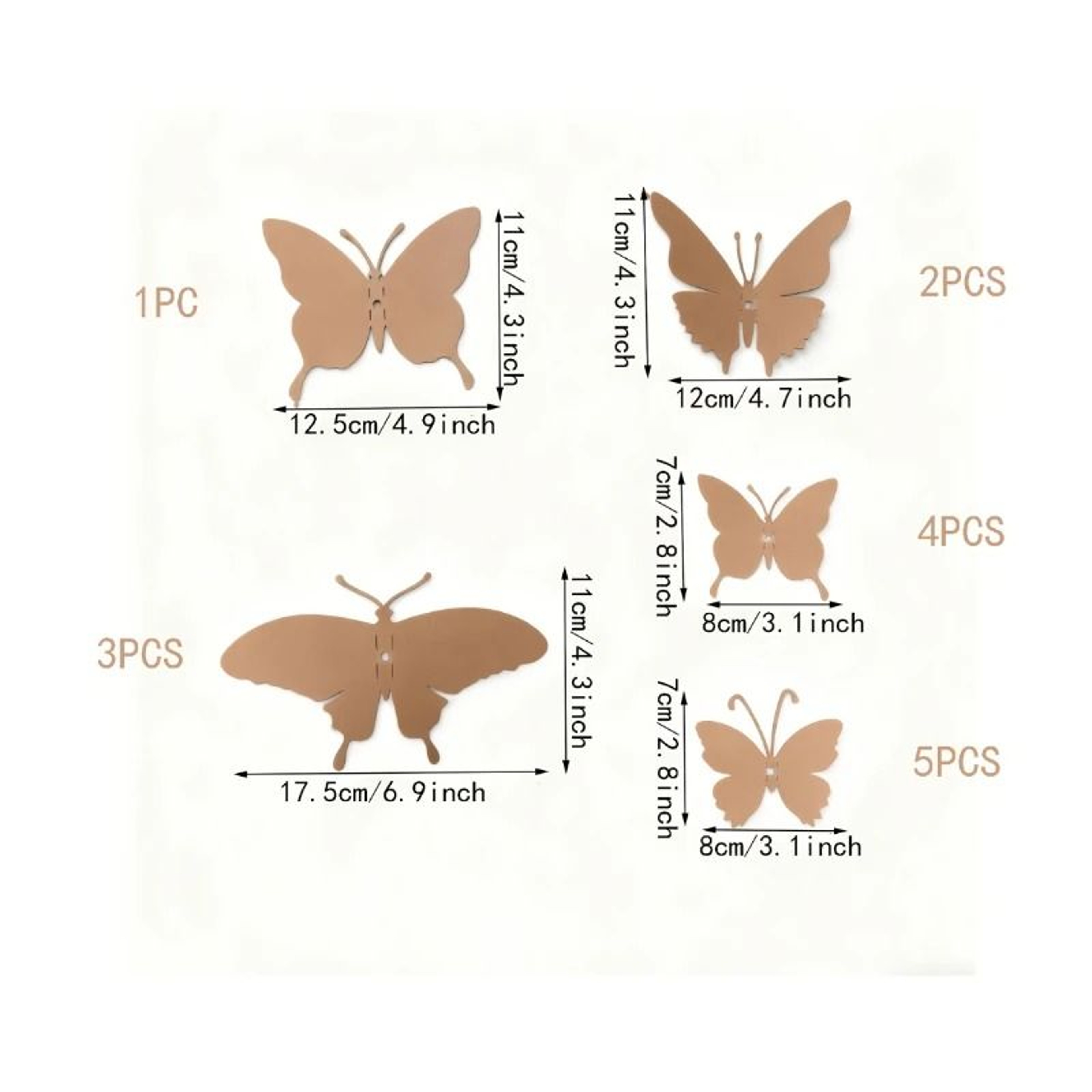 Decorative Metal Butterfly Wall Art For Garden Fence Patio And Courtyard Decor 3