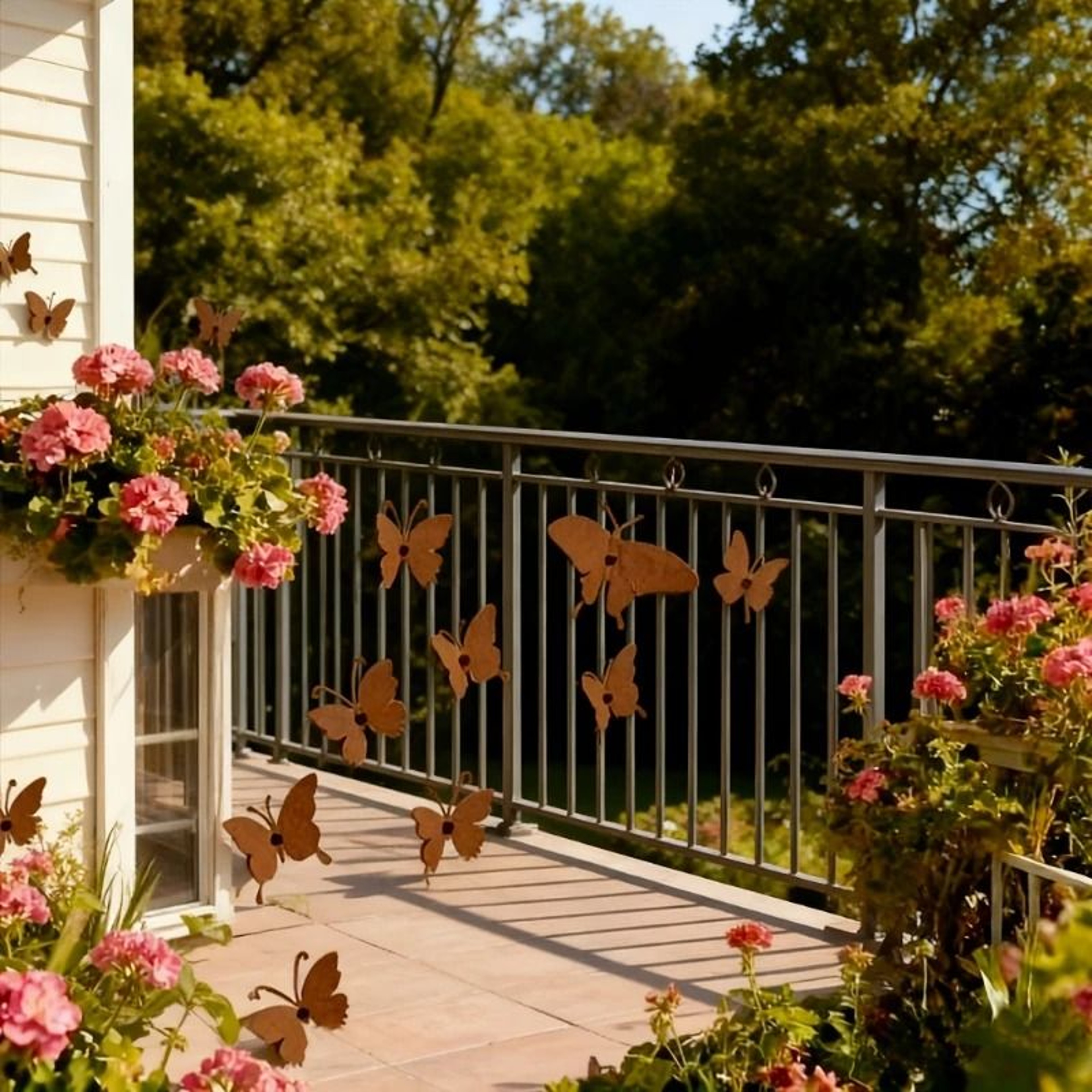Decorative Metal Butterfly Wall Art For Garden Fence Patio And Courtyard Decor 5