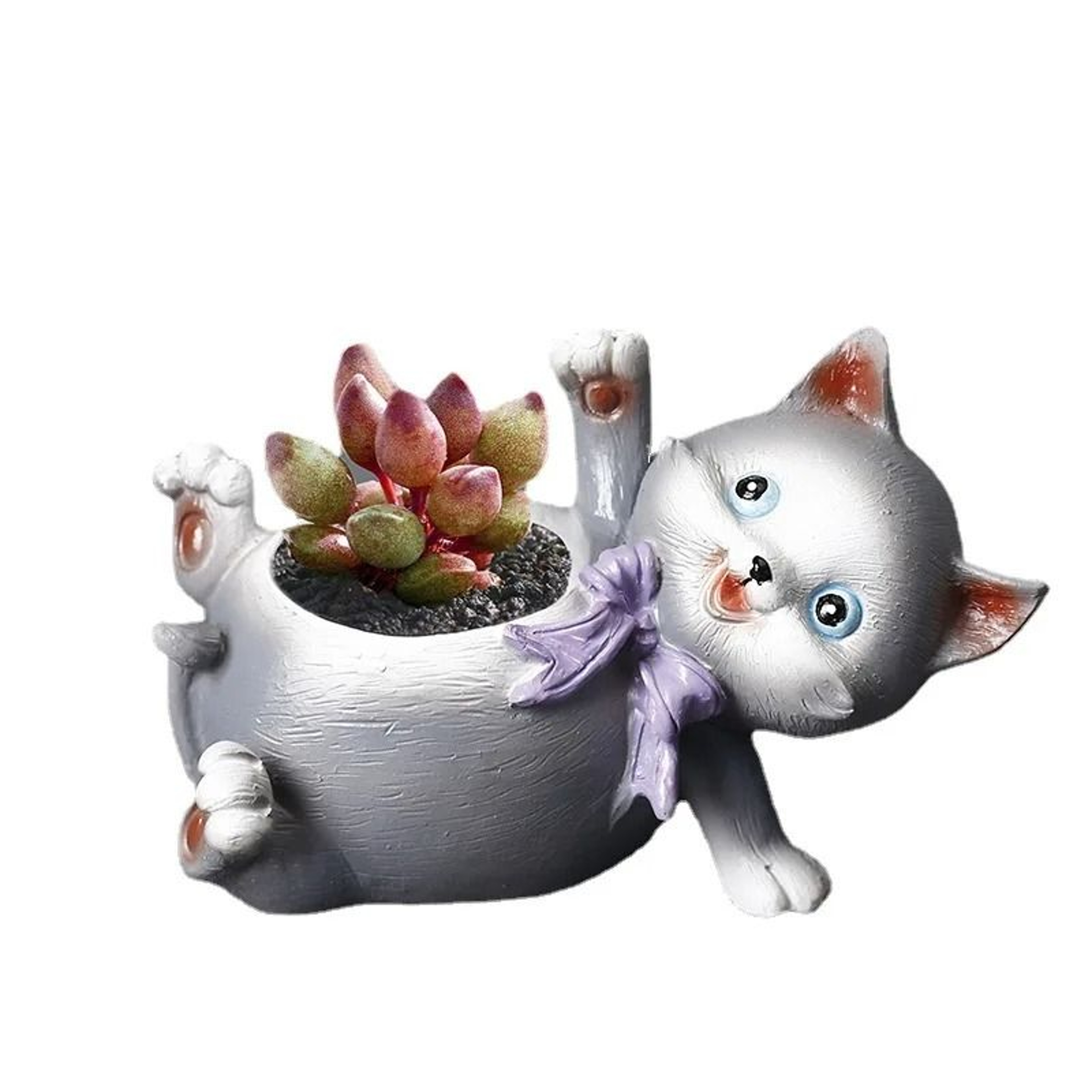 Cute Cat Succulent Planter Resin Indoor Plant Pot 1