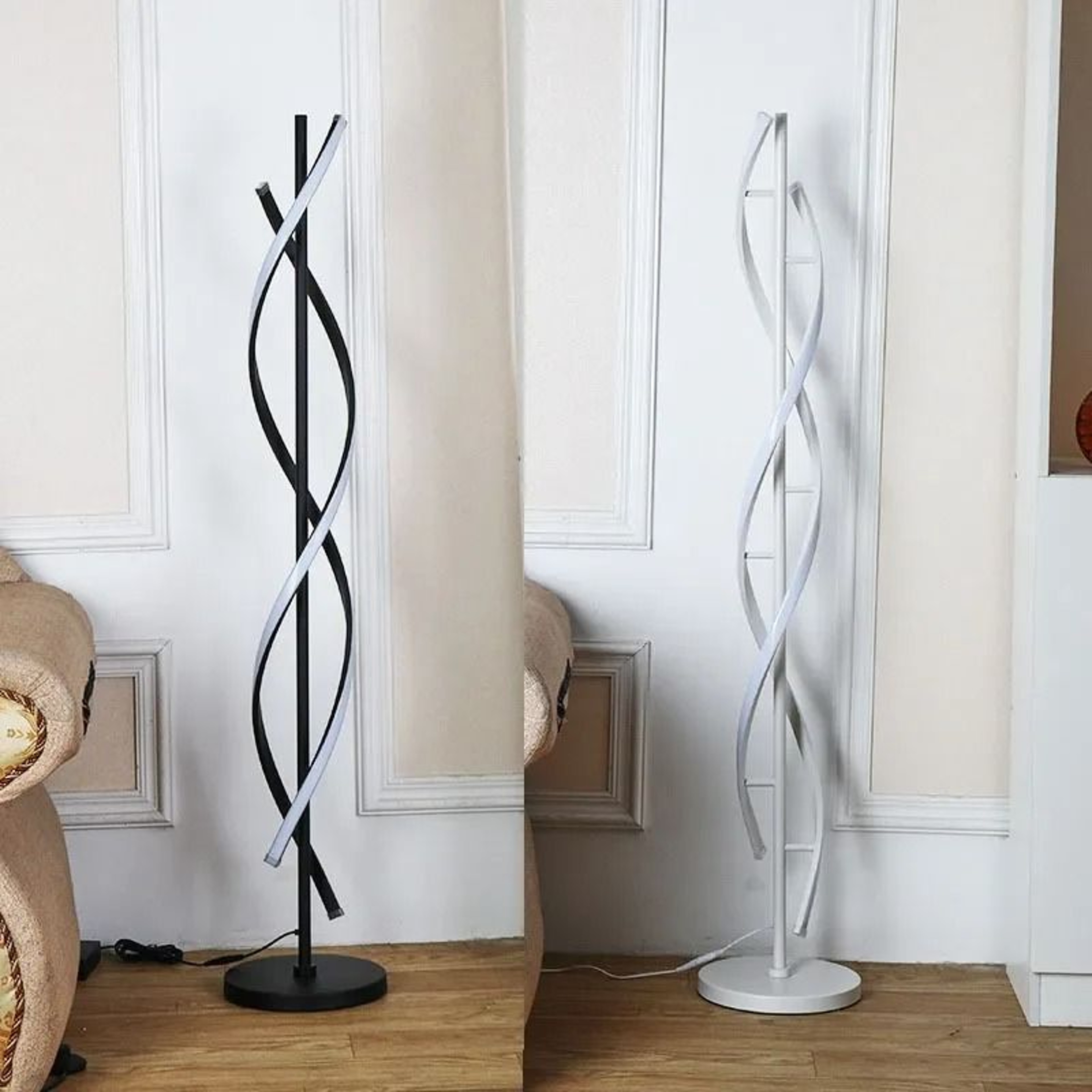 Nordic RGB Spiral Floor Lamp For Modern Luxury Mood Lighting 8