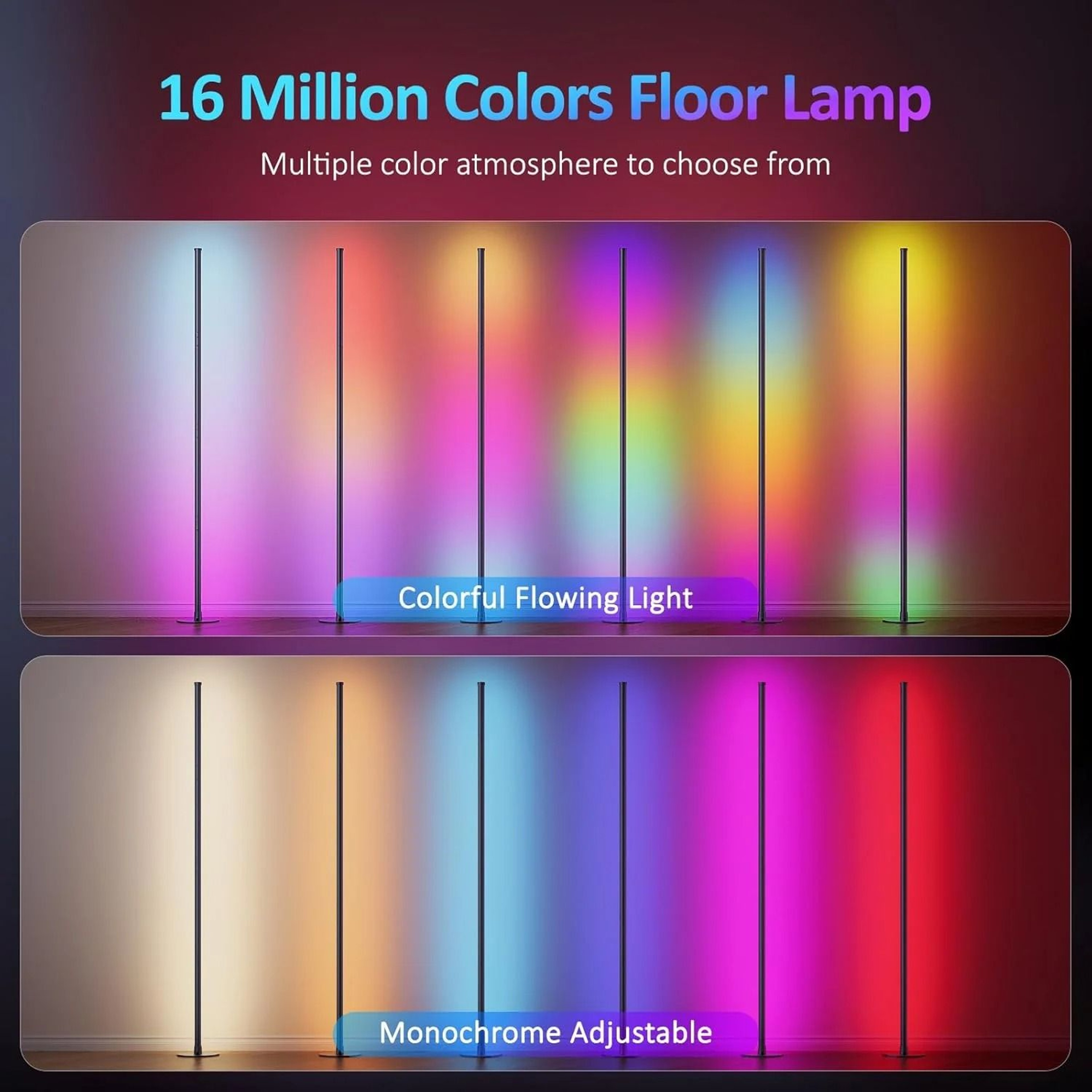 Smart RGBIC Corner Floor Lamp With App Remote And Custom Color Effects 6