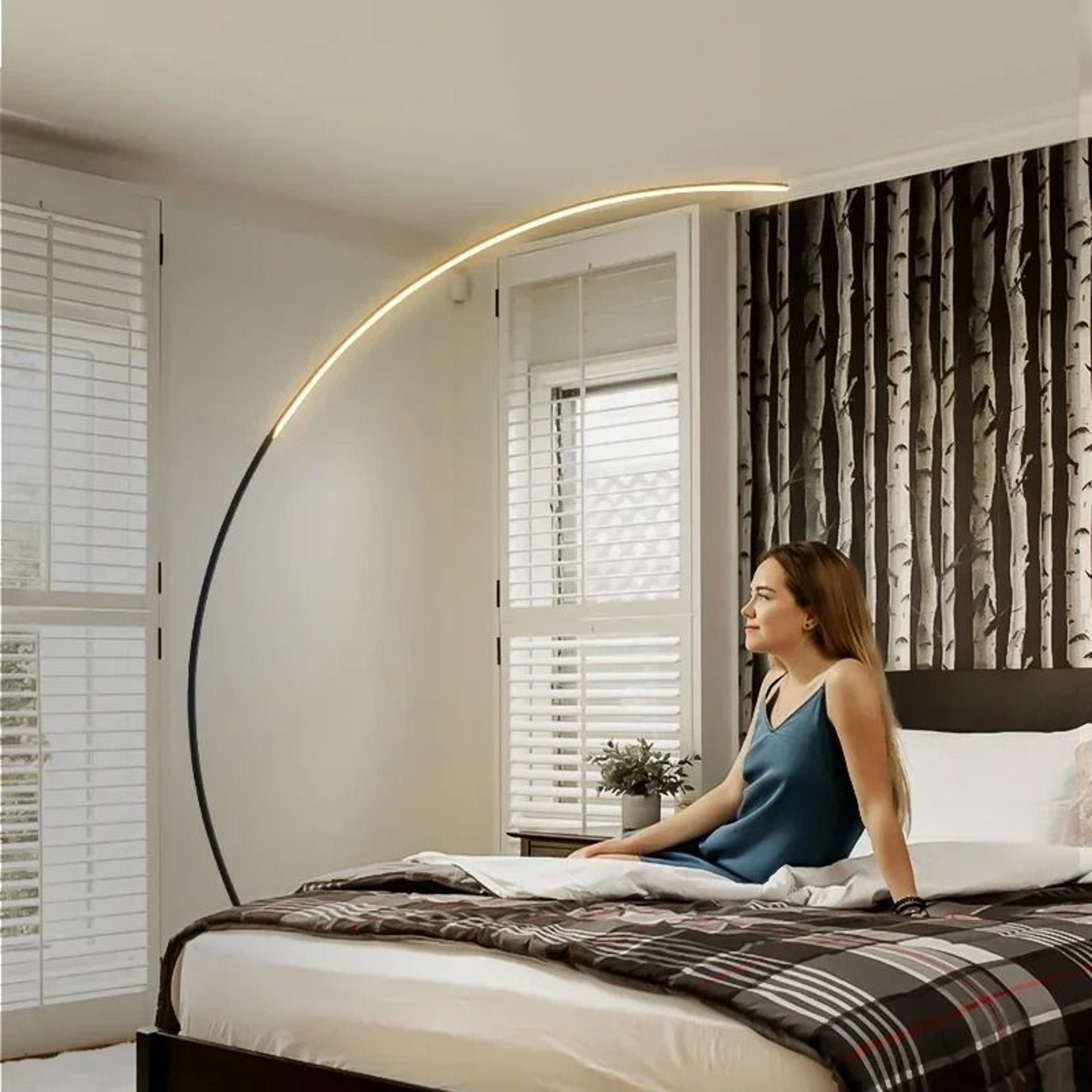 LumiArt Modern RGB Dimmable LED Floor Lamp With Remote Control Design 4