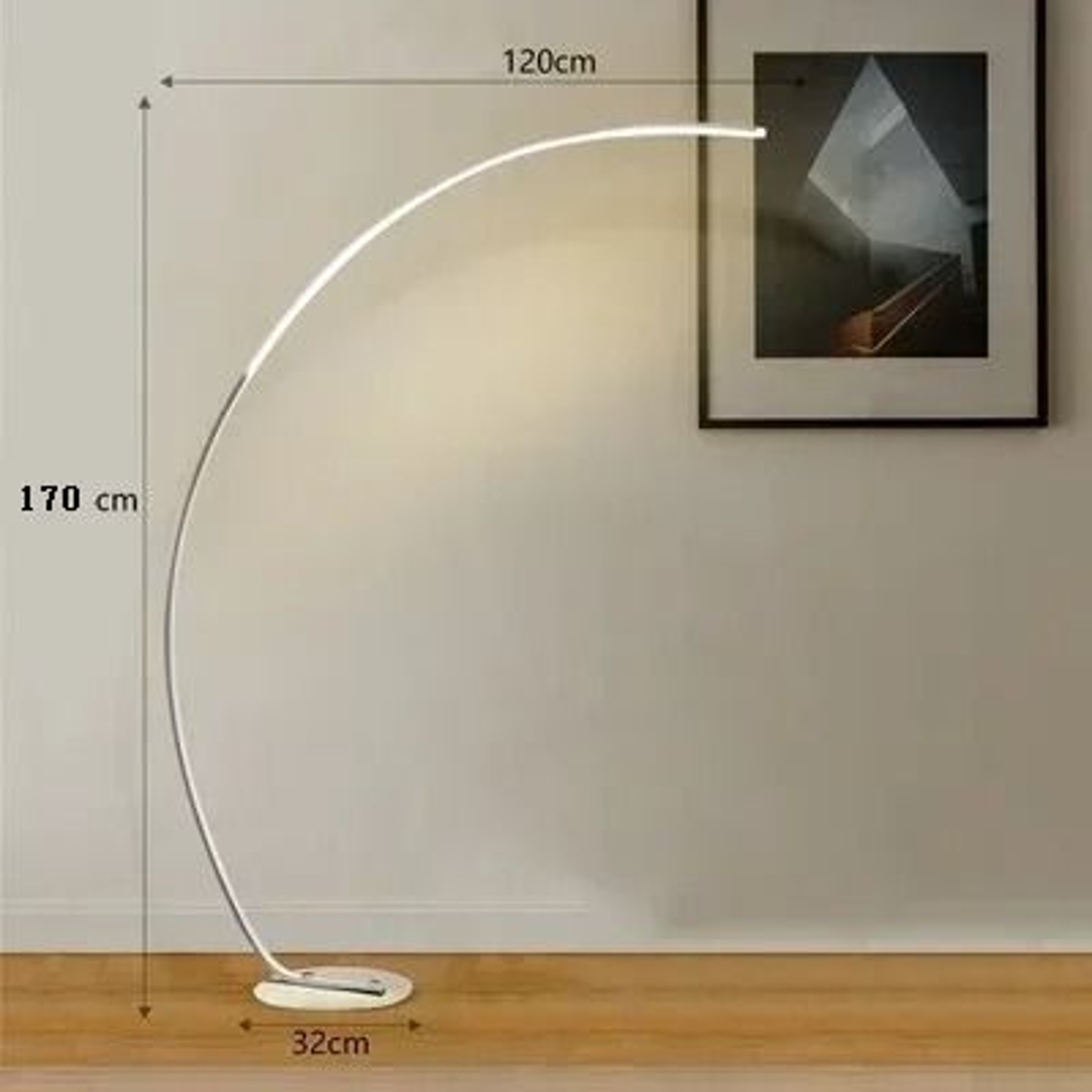 LumiArt Modern RGB Dimmable LED Floor Lamp With Remote Control Design 1