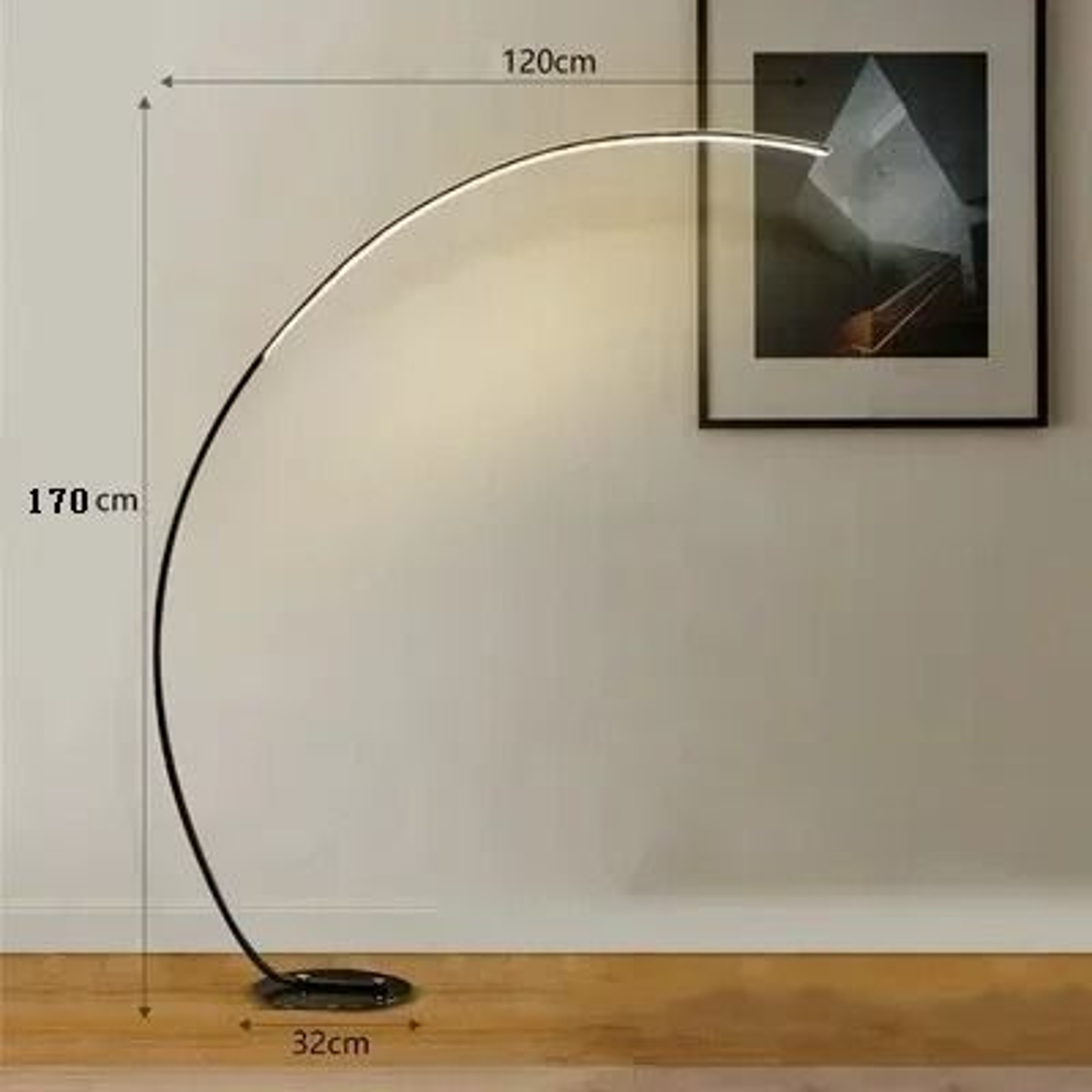 LumiArt Modern RGB Dimmable LED Floor Lamp With Remote Control Design 2
